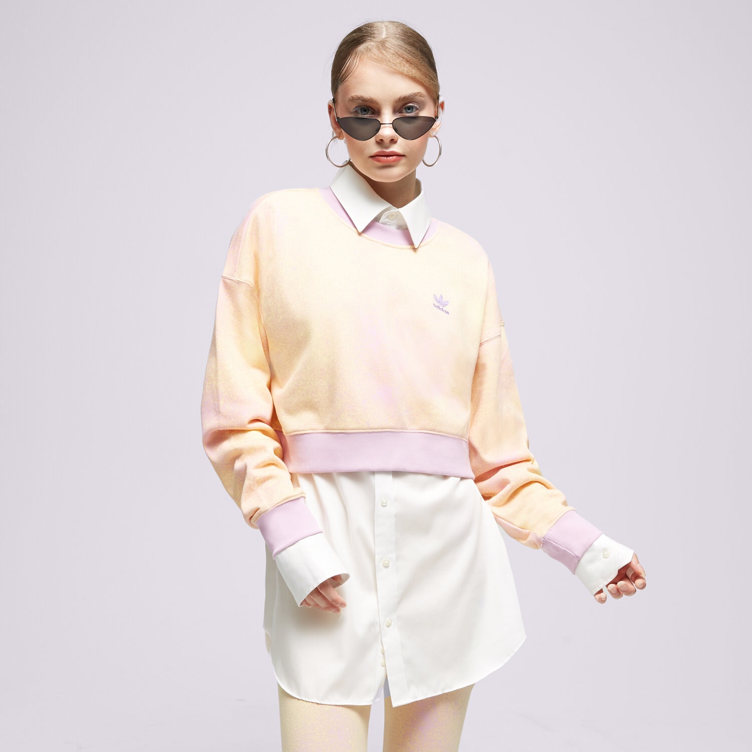 Damen ADIDAS SWEATSHIRT AOP SWEATER HL6599 Multicolor