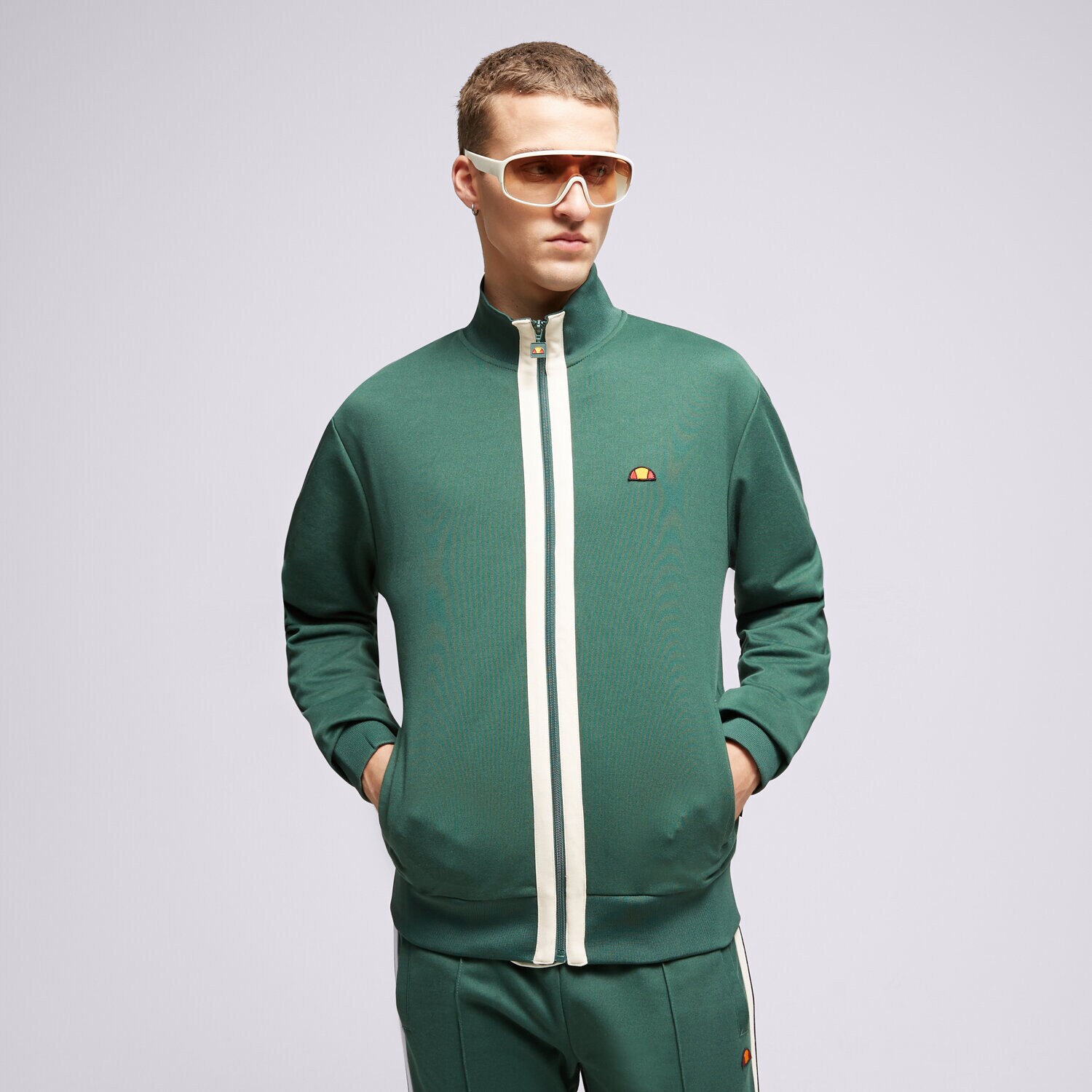 Herren ELLESSE SWEATSHIRT MIT REIßVERSCHLUSS   BERLUSONI DGREEN TRA SHT19003502 Grün