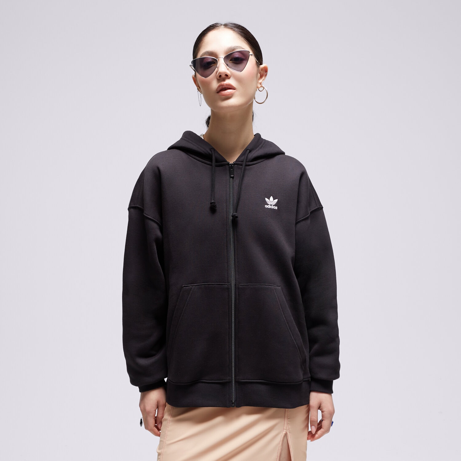 Damen ADIDAS FLEECESHIRT FLEECE FULL ZIP IM1141 Schwarz