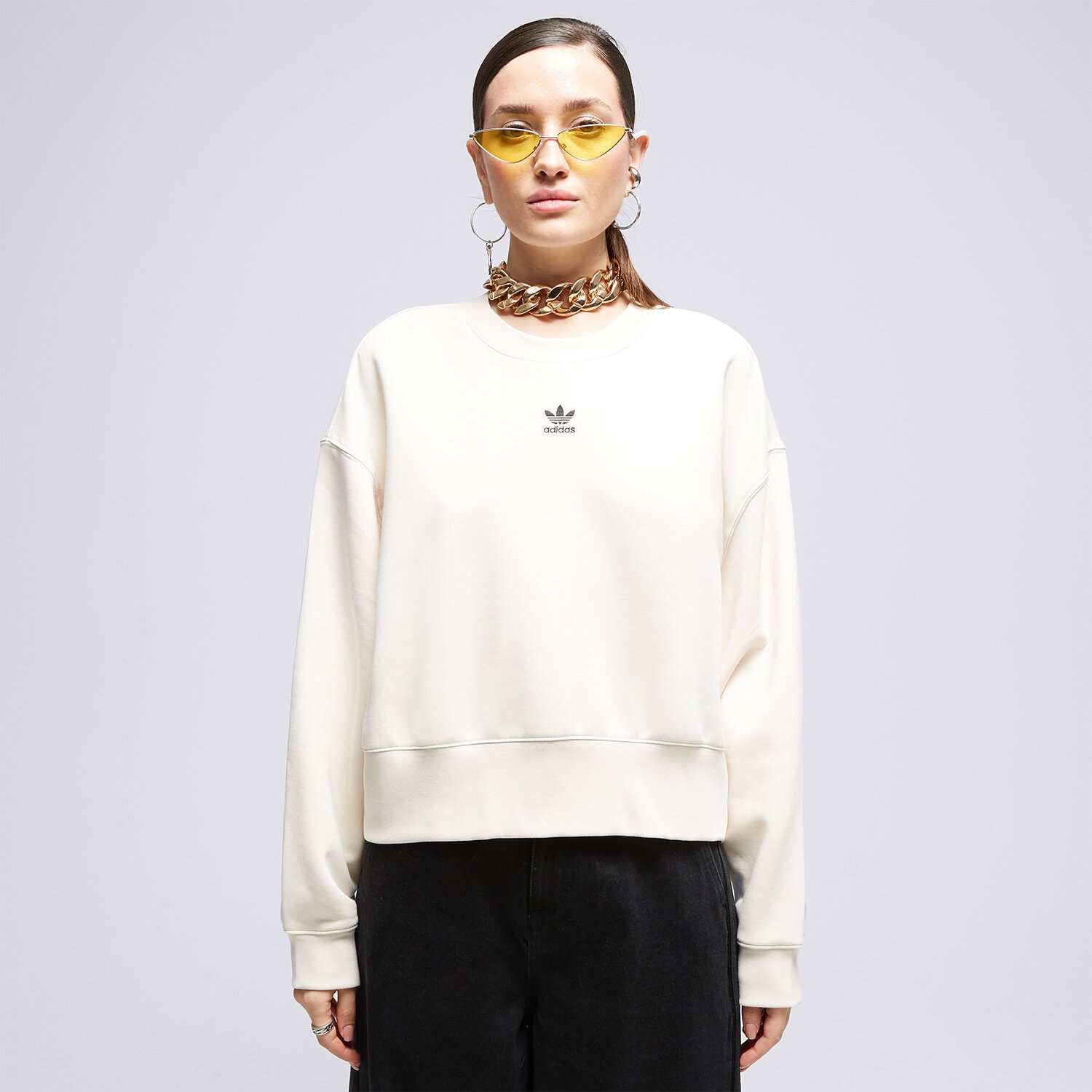 Damen ADIDAS SWEATSHIRT SWEATSHIRT IA6502 Beige