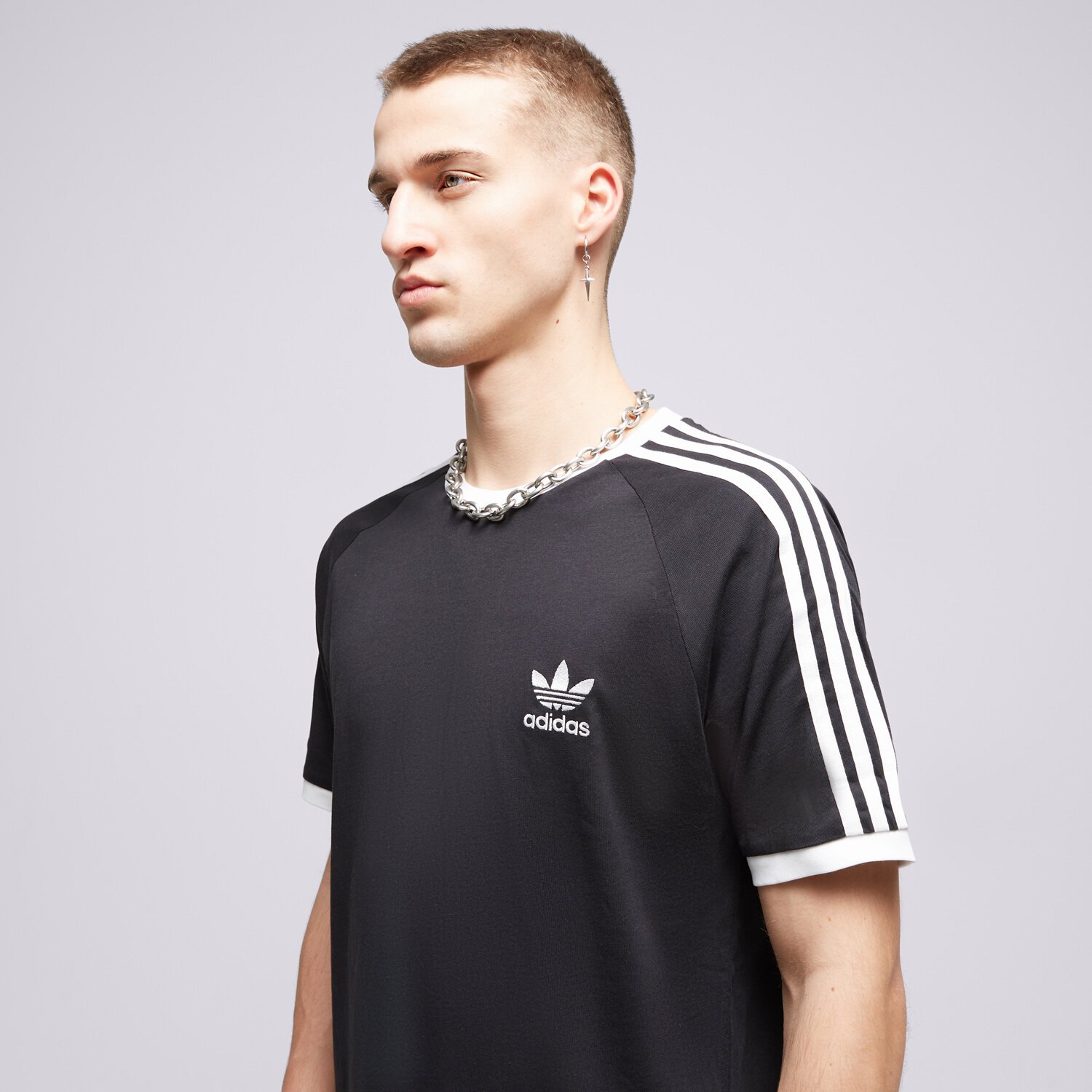 ADIDAS T-SHIRT 3-STRIPES TEE Schwarz IA4845 | Sizeer.de