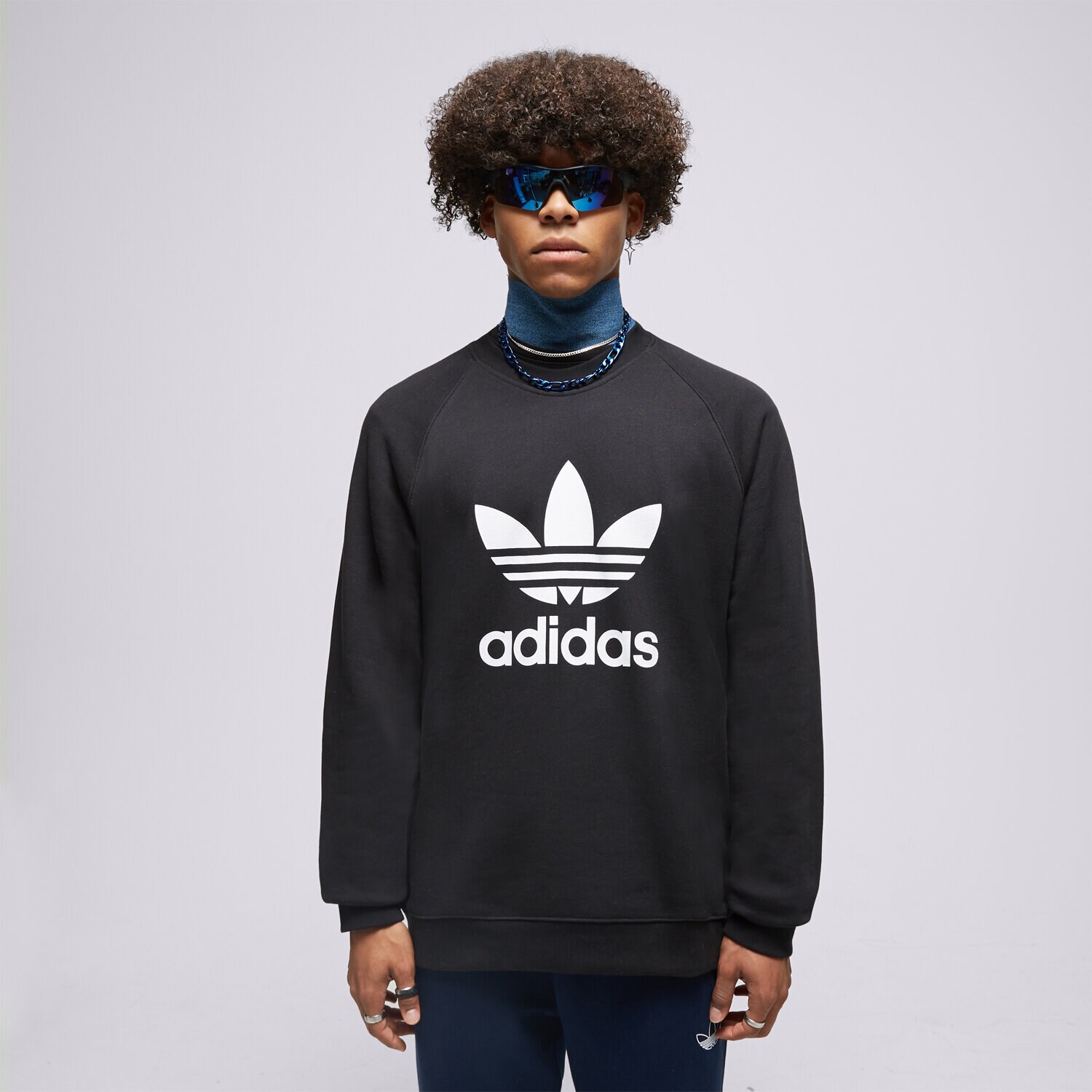 Herren ADIDAS SWEATSHIRT TREFOIL CREW IM4500 Schwarz