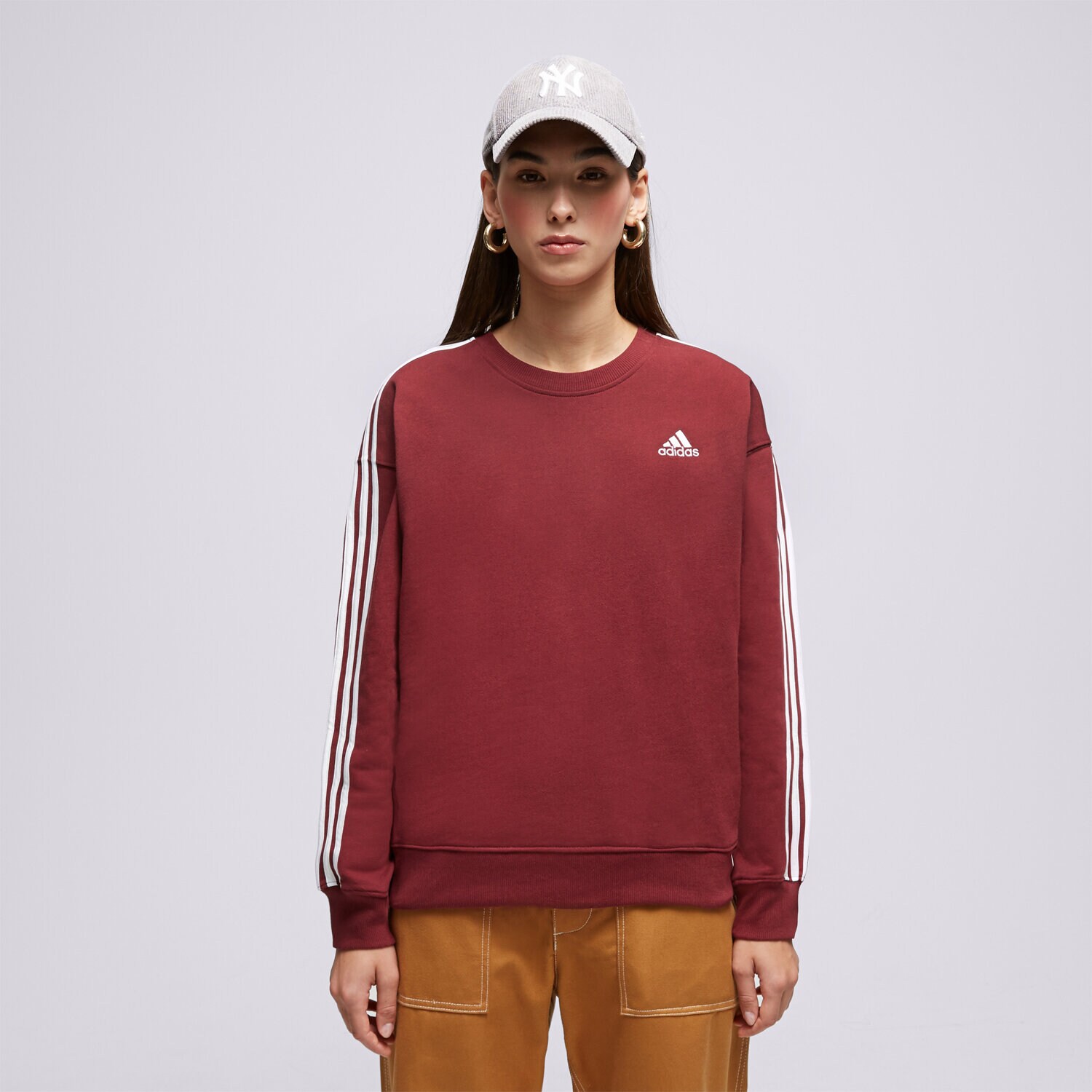 Damen ADIDAS SWEATSHIRT W 3S FT SWT IL3433 Dunkelrot