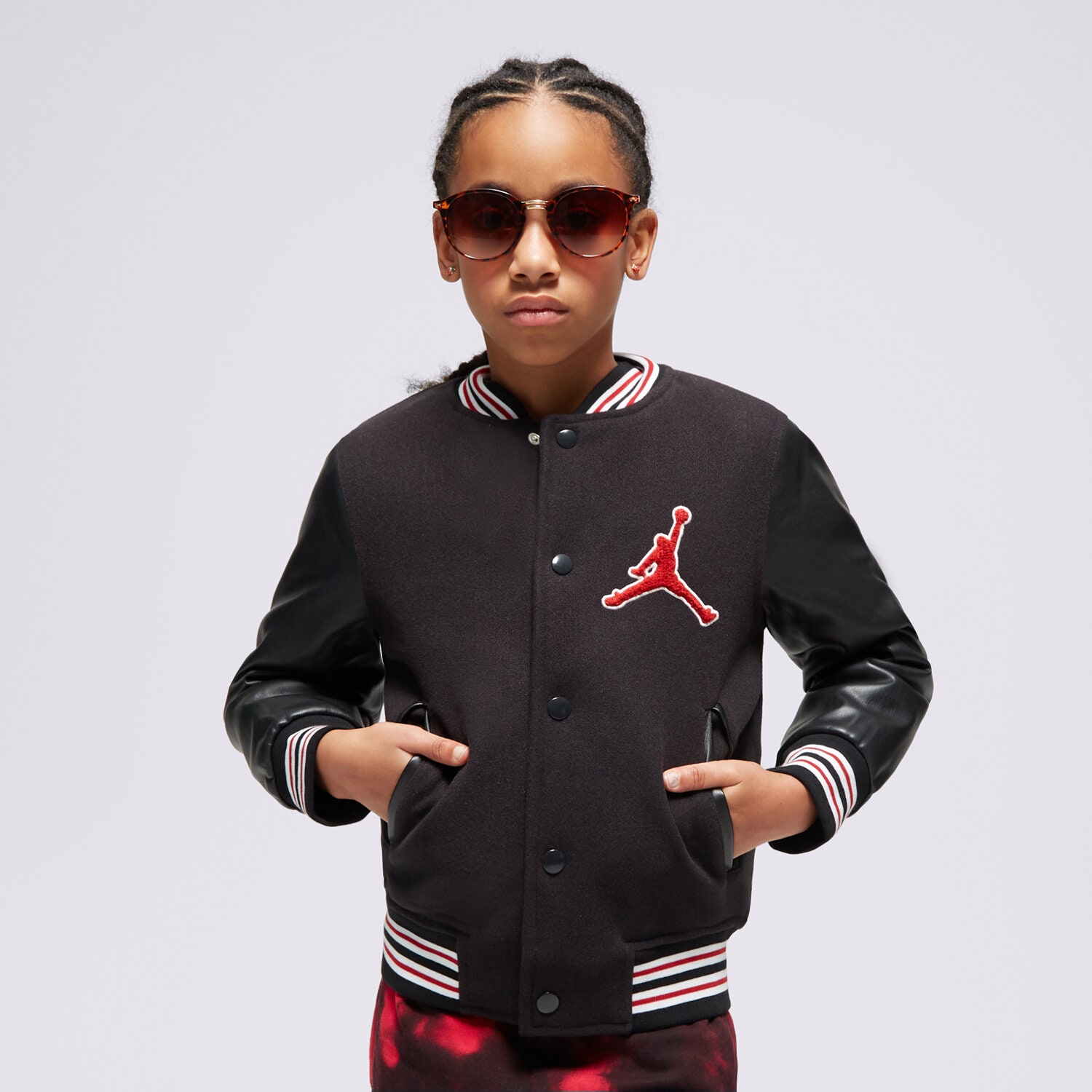 Kinder Übergangsjacke JORDAN JACKE JDG VARSITY BOY 45C486-023 Schwarz