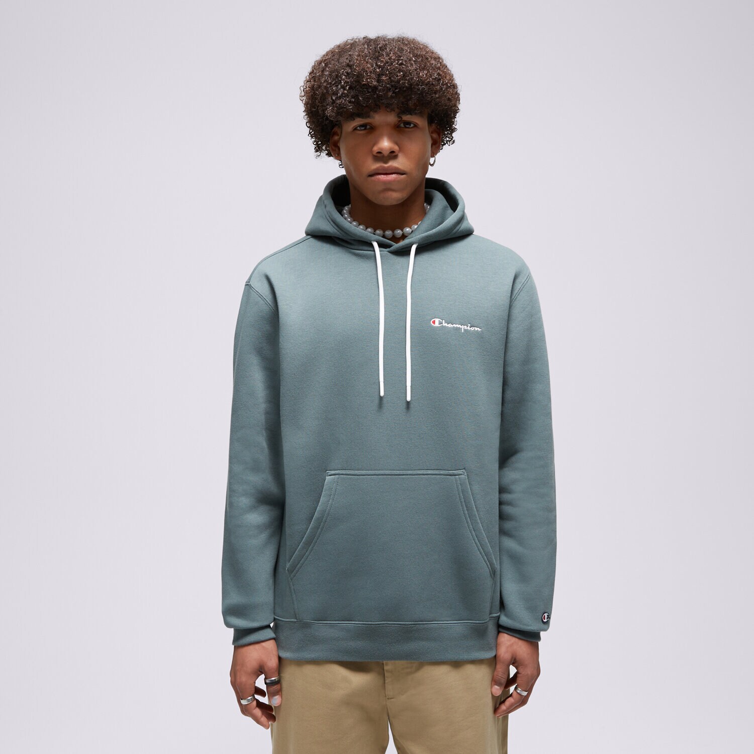 Herren CHAMPION HOODIE HOODED SWEATSHIRT 219208GS510 Grün