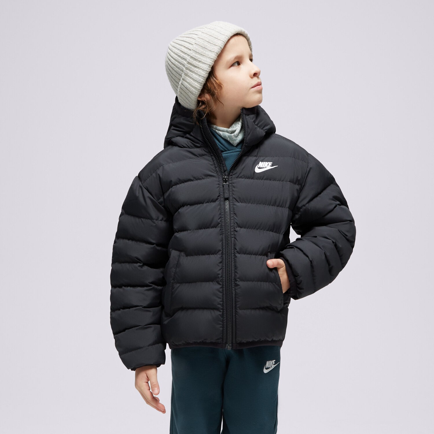 Kinder Übergangsjacke NIKE JACKE WINTER K NSW LOW SYNFL HD U FD2845-010 Schwarz