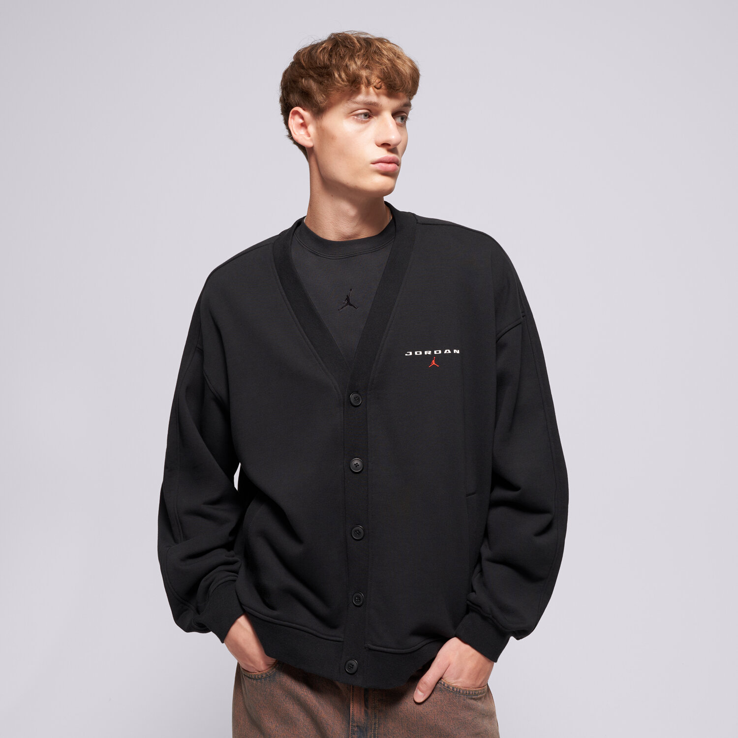 Herren JORDAN SWEATSHIRT MIT REIßVERSCHLUSS   M J FLT FLC CARDIGAN  IW6370-010 Schwarz