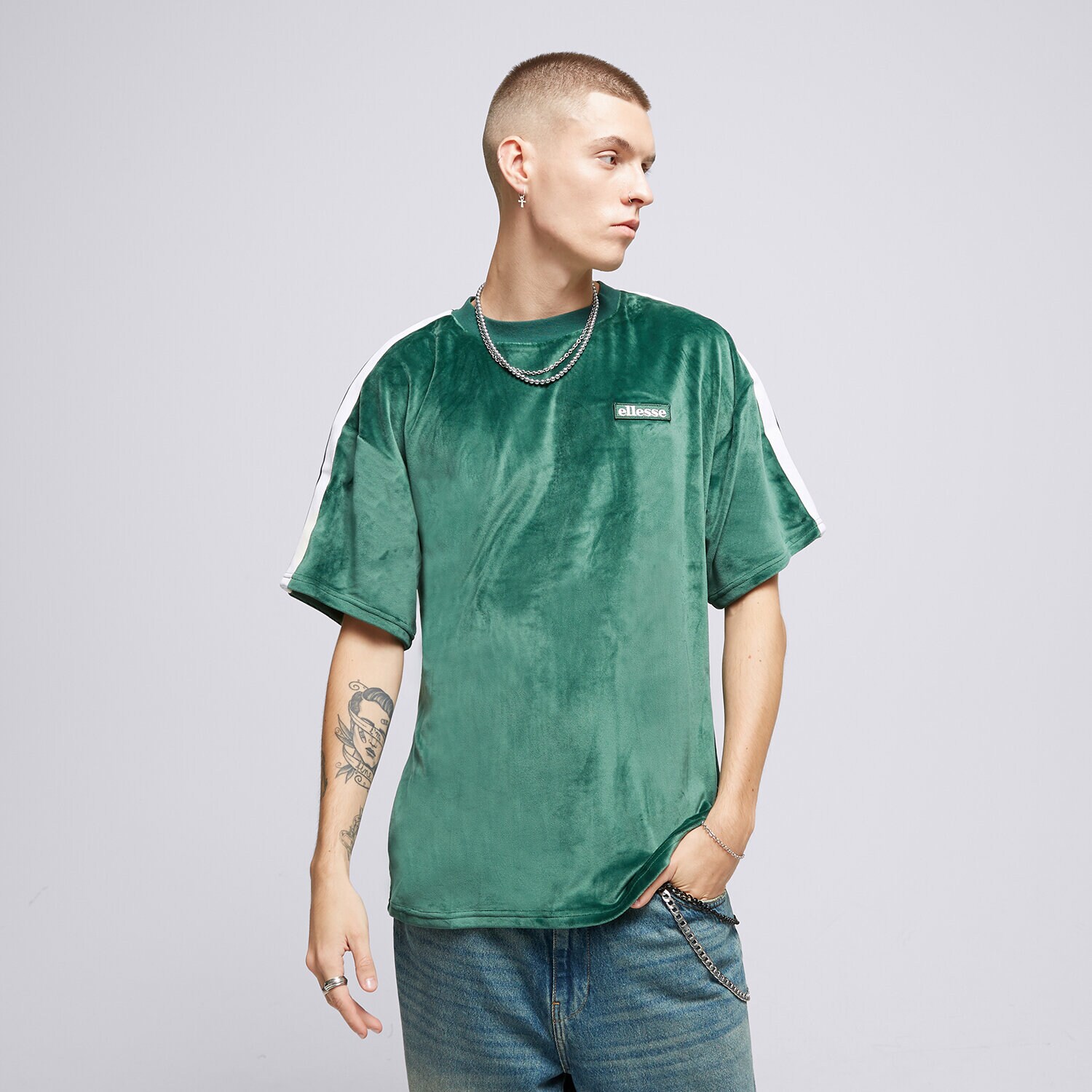 Herren T-Shirt ELLESSE T-SHIRT LORETTI TEE DGREEN SHT19006502 Grün