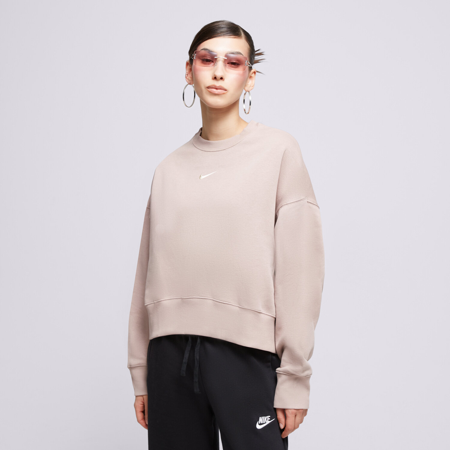 Damen NIKE SWEATSHIRT W NSW PHNX FLC OOS CREW DQ5761-272 Beige