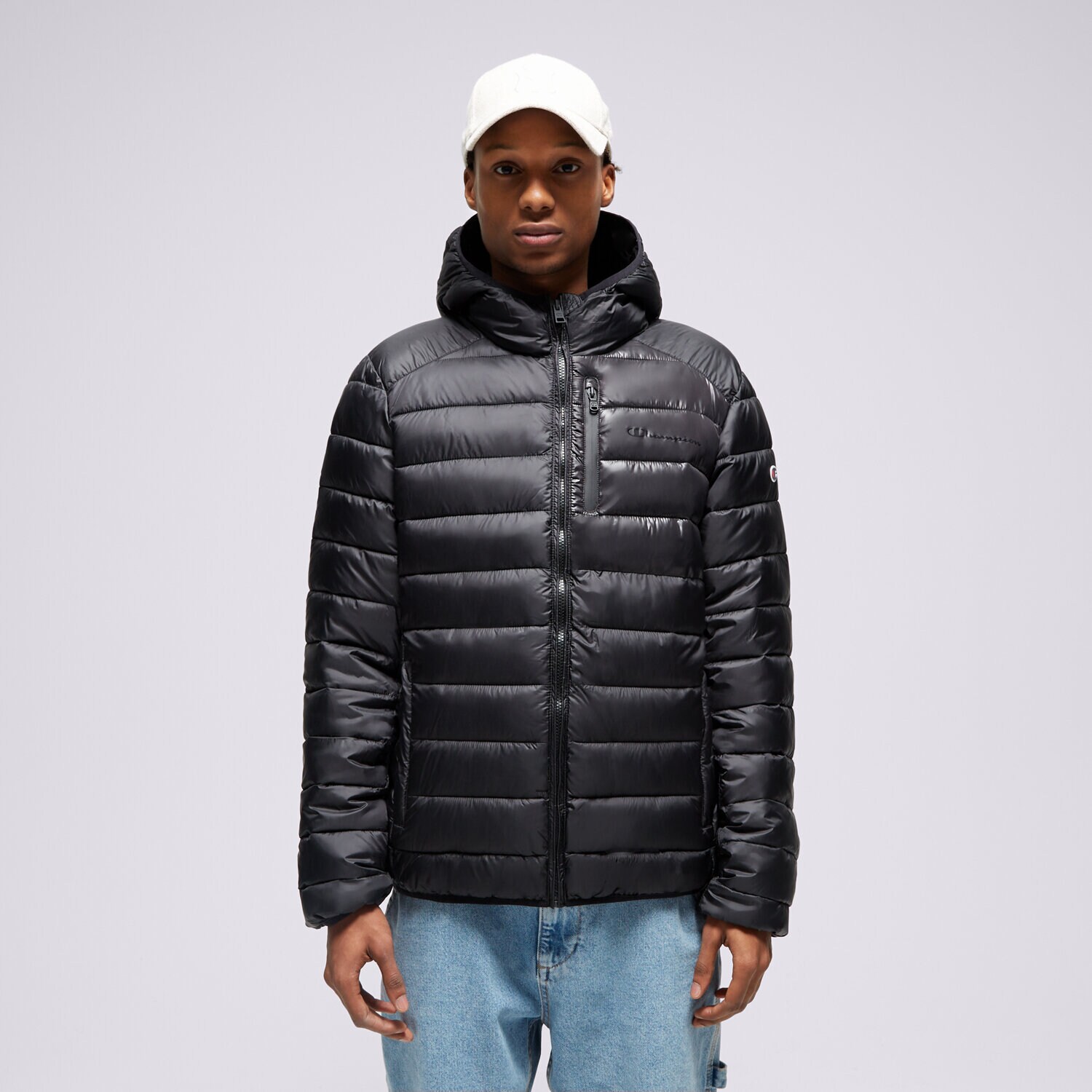 Herren Winterjacke CHAMPION JACKE WINTER HOODED JACKET 219184KK001 Schwarz