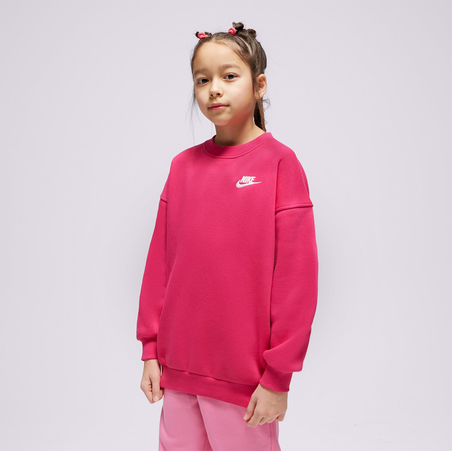 Kinder NIKE SWEATSHIRT G NSW CLUB FLC OVRSZD LBR GIRL FD2923-615 Rosa