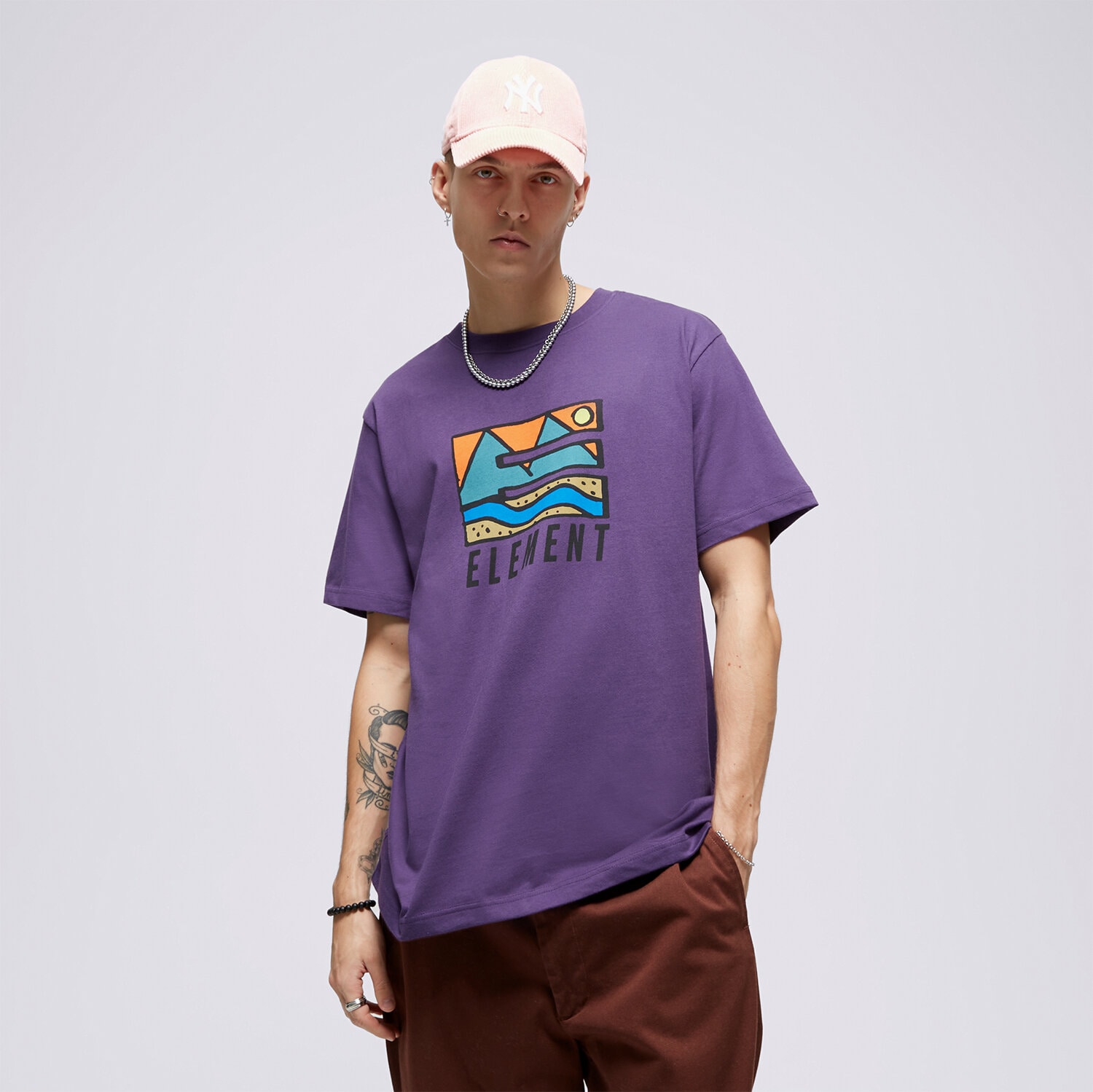 Herren T-Shirt ELEMENT T-SHIRT TREKKA SS ELYZT00351-PSD0 Violet