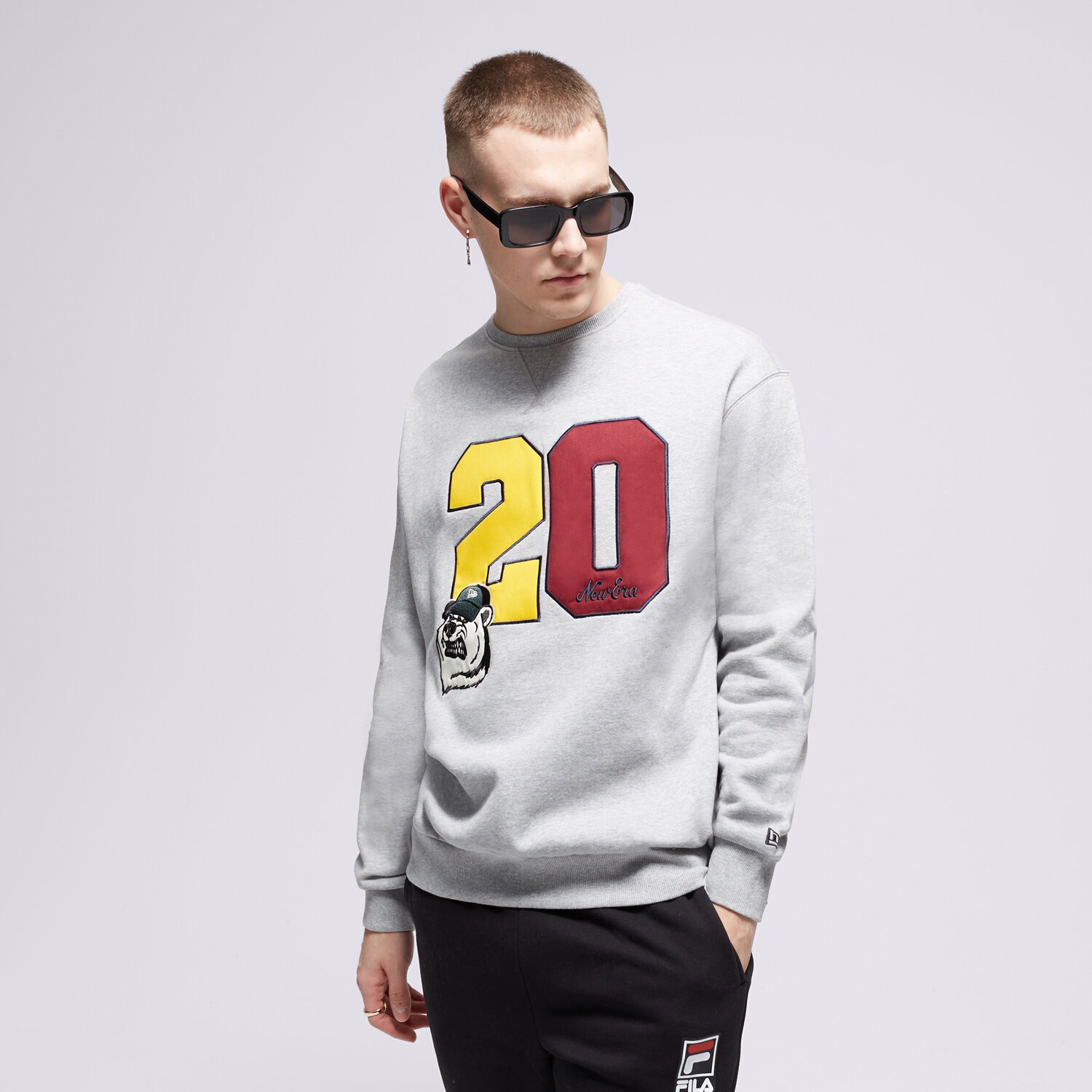 Herren NEW ERA SWEATSHIRT NE CREW NECK NONE 60416403 Grau