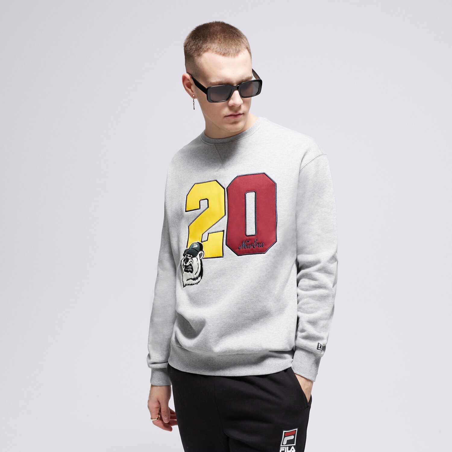 Herren NEW ERA SWEATSHIRT NE CREW NECK NONE 60416403 Grau