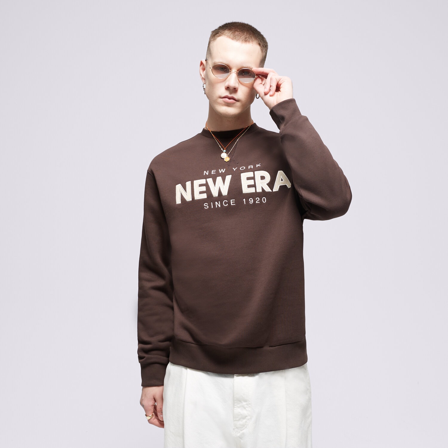 Herren NEW ERA SWEATSHIRT NE WORDMARK CREW NECK 60424412 Braun