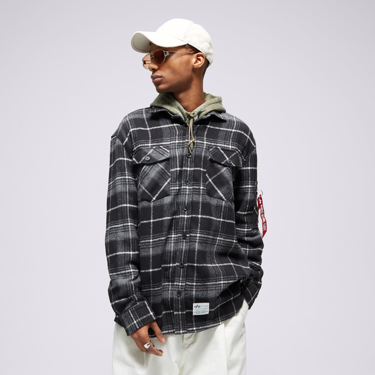 Herren Hemd ALPHA INDUSTRIES HEMD FLANNEL 108145198 Schwarz