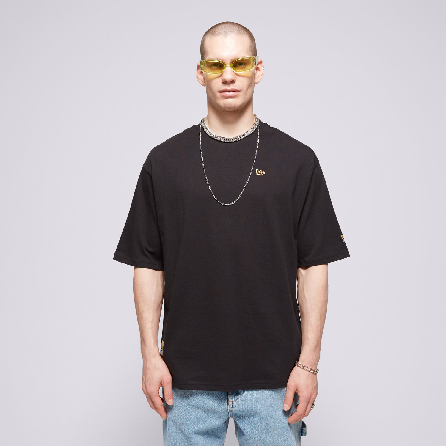 Herren T-Shirt NEW ERA T-SHIRT NE STICKER OS BLK NONE 60425910 Schwarz