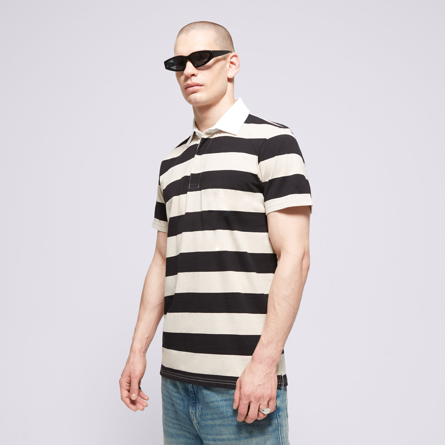 Herren Polo-Shirt CONFRONT POLO CONFRONT CF124POM40002 Schwarz