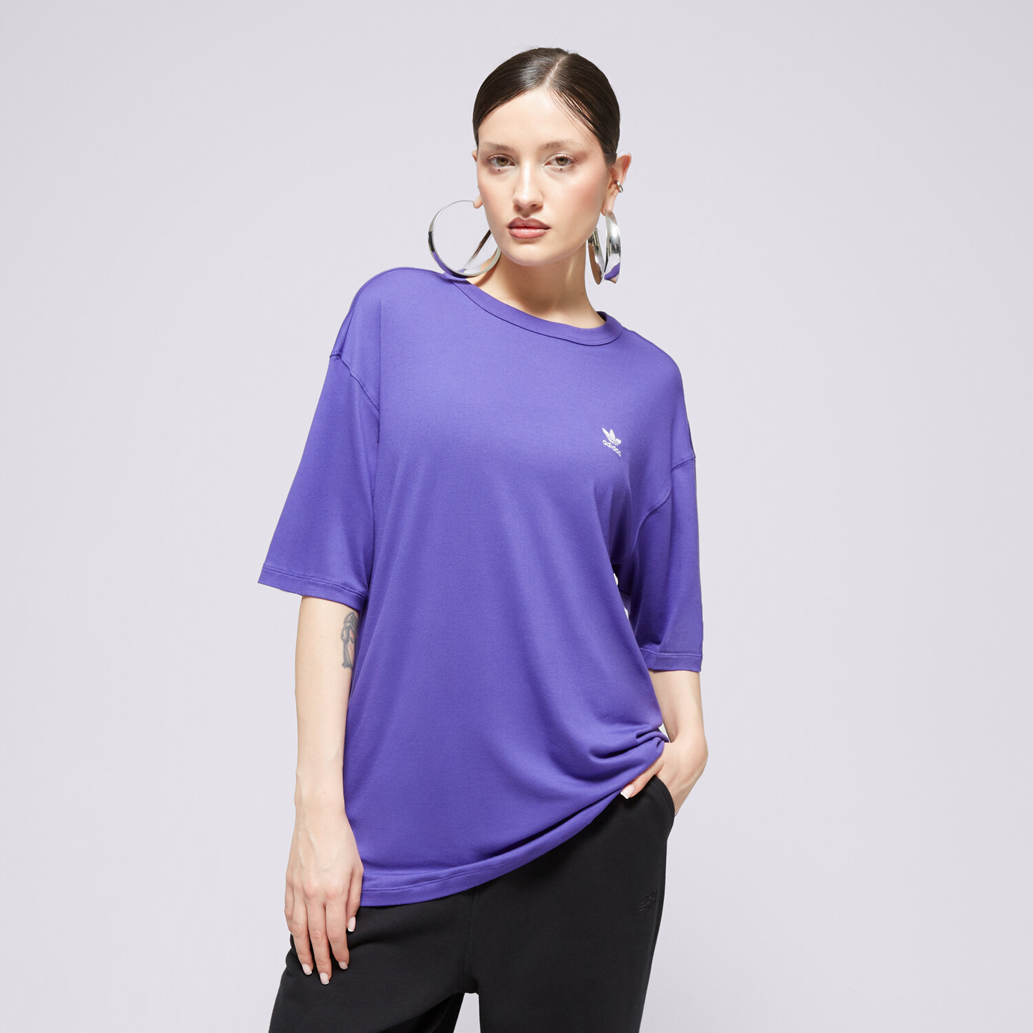 Damen T-Shirt ADIDAS T-SHIRT TREFOIL TEE IR8065 Violet