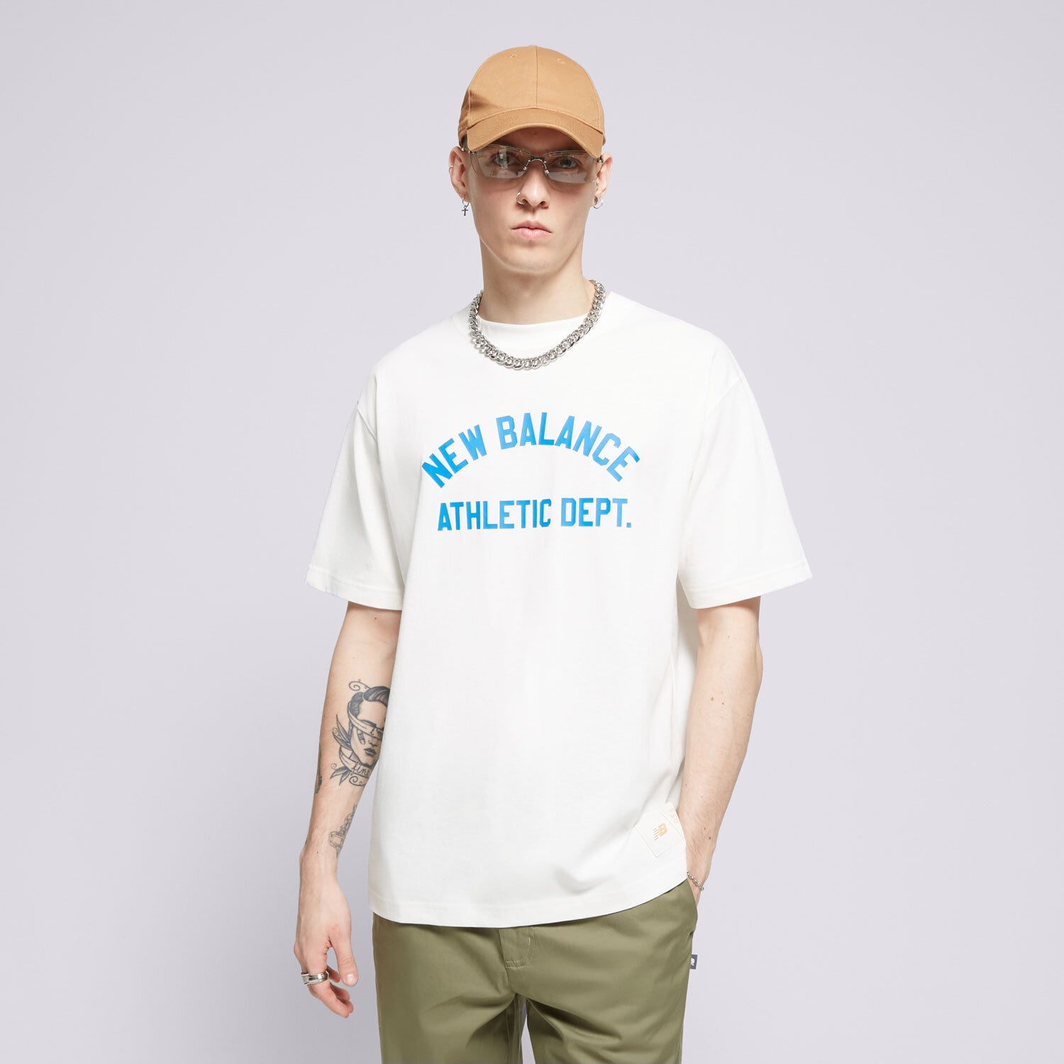 Herren T-Shirt NEW BALANCE T-SHIRT SGH ATHLETIC DEPT TEE MT41514SST Weiß