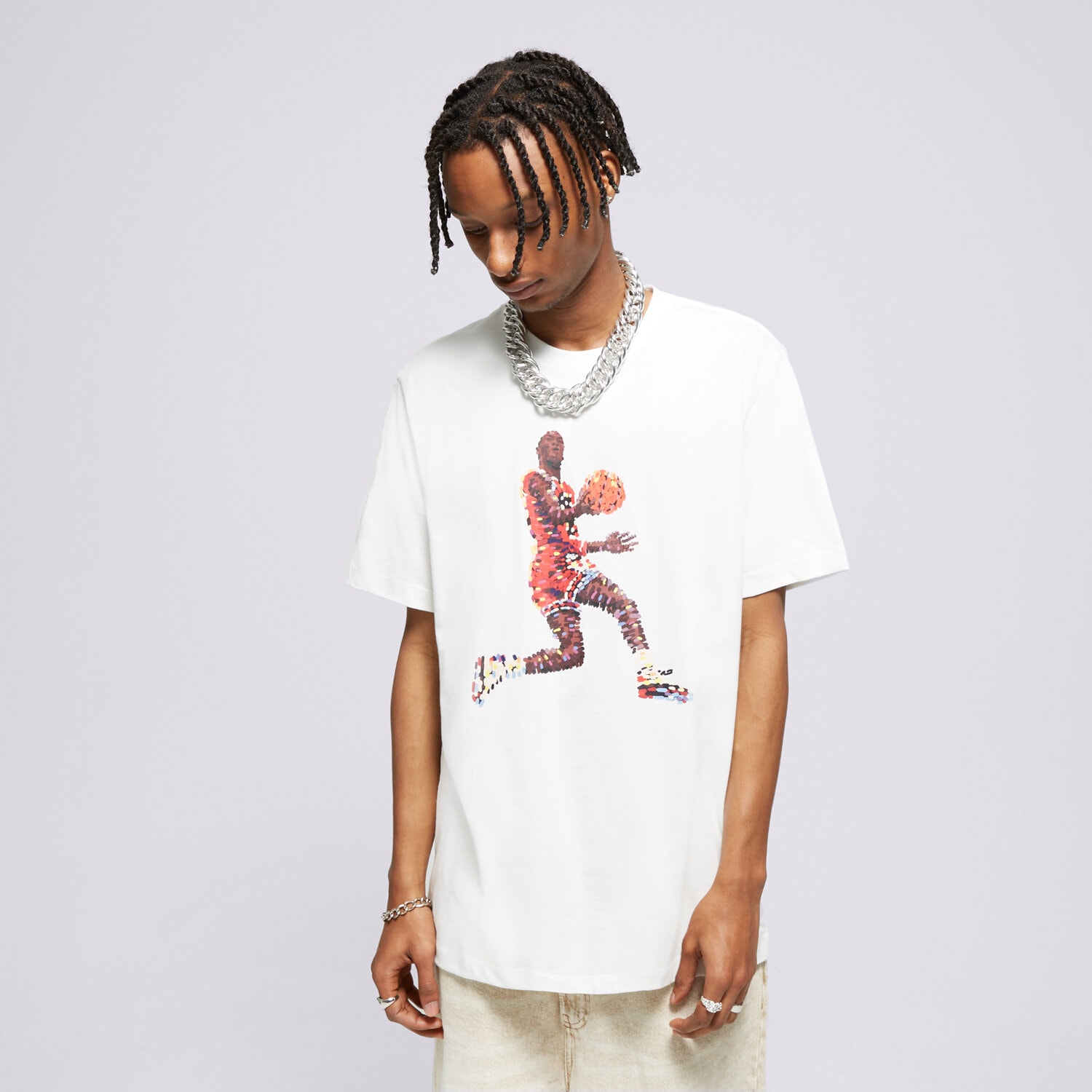 Herren T-Shirt JORDAN T-SHIRT M J FLT ESS GFX SS CREW FN6000-100 Weiß