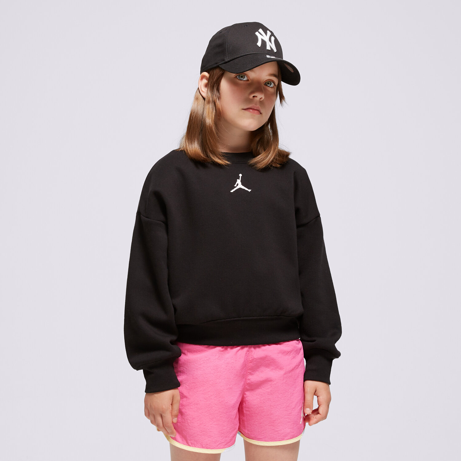 Kinder JORDAN SWEATSHIRT JDG JUMPMAN ICON PLAY CREW GIRL 45C387-023 Schwarz