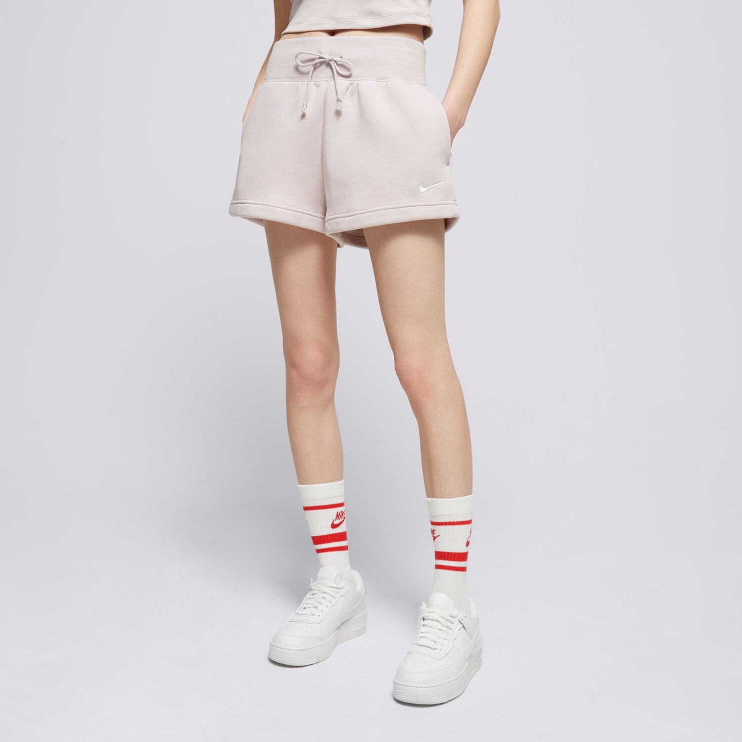 Damen Shorts NIKE SHORTS W NSW PHNX FLC HR SHORT FD1409-019 Beige