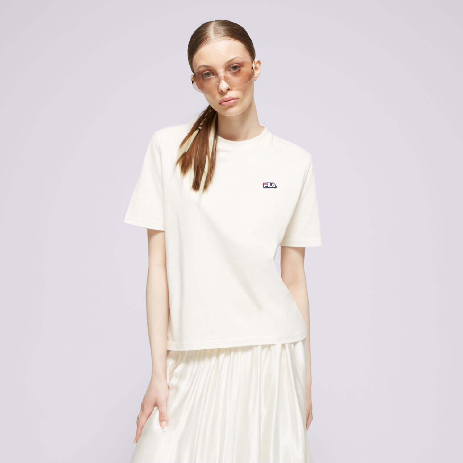 Damen T-Shirt FILA T-SHIRT BADGE LOGO TEE FI124TSD70130 Beige