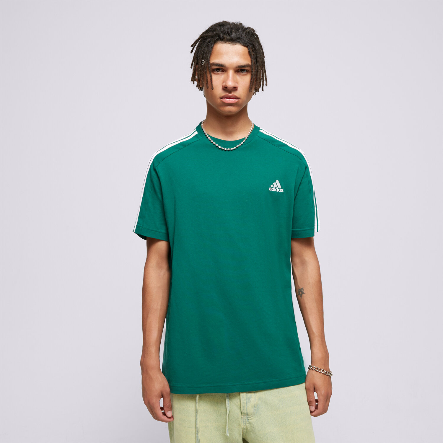 Herren T-Shirt ADIDAS T-SHIRT SS M 3S SJ T IS1333 Grün