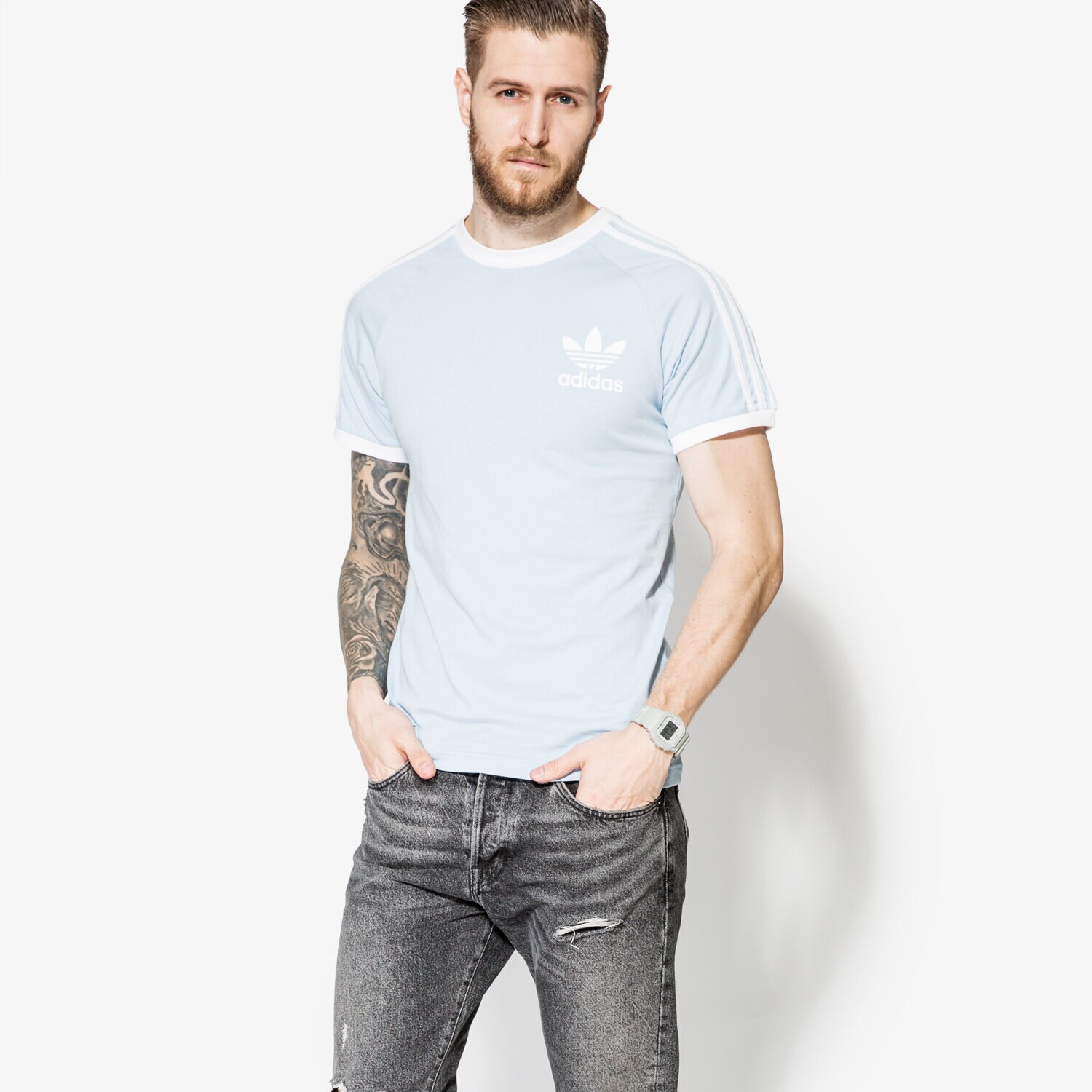 Herren T-Shirt ADIDAS T-SHIRT SS CLFN TEE BR4736 Blau