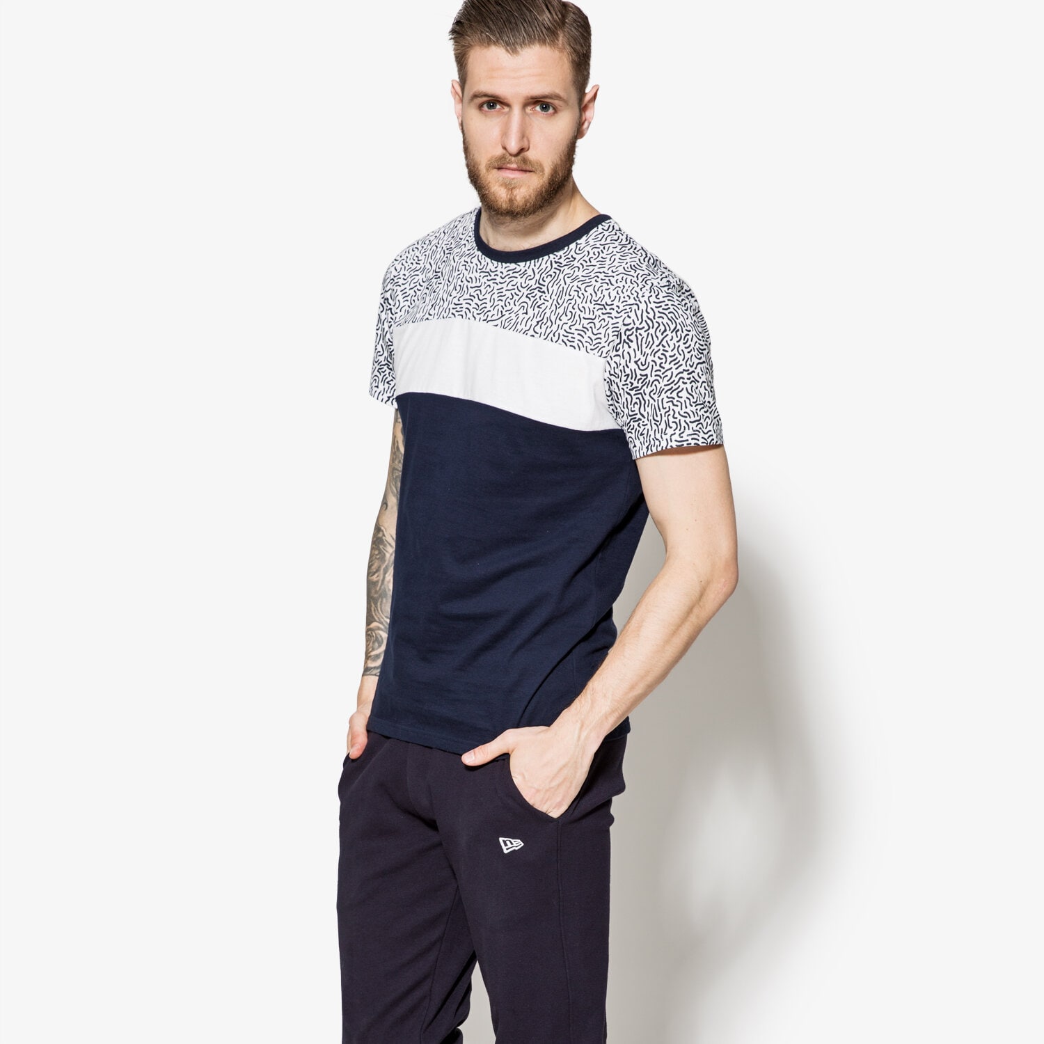 Herren T-Shirt CONFRONT T-SHIRT SS ATILIO CF17TSM35001 Dunkelblau