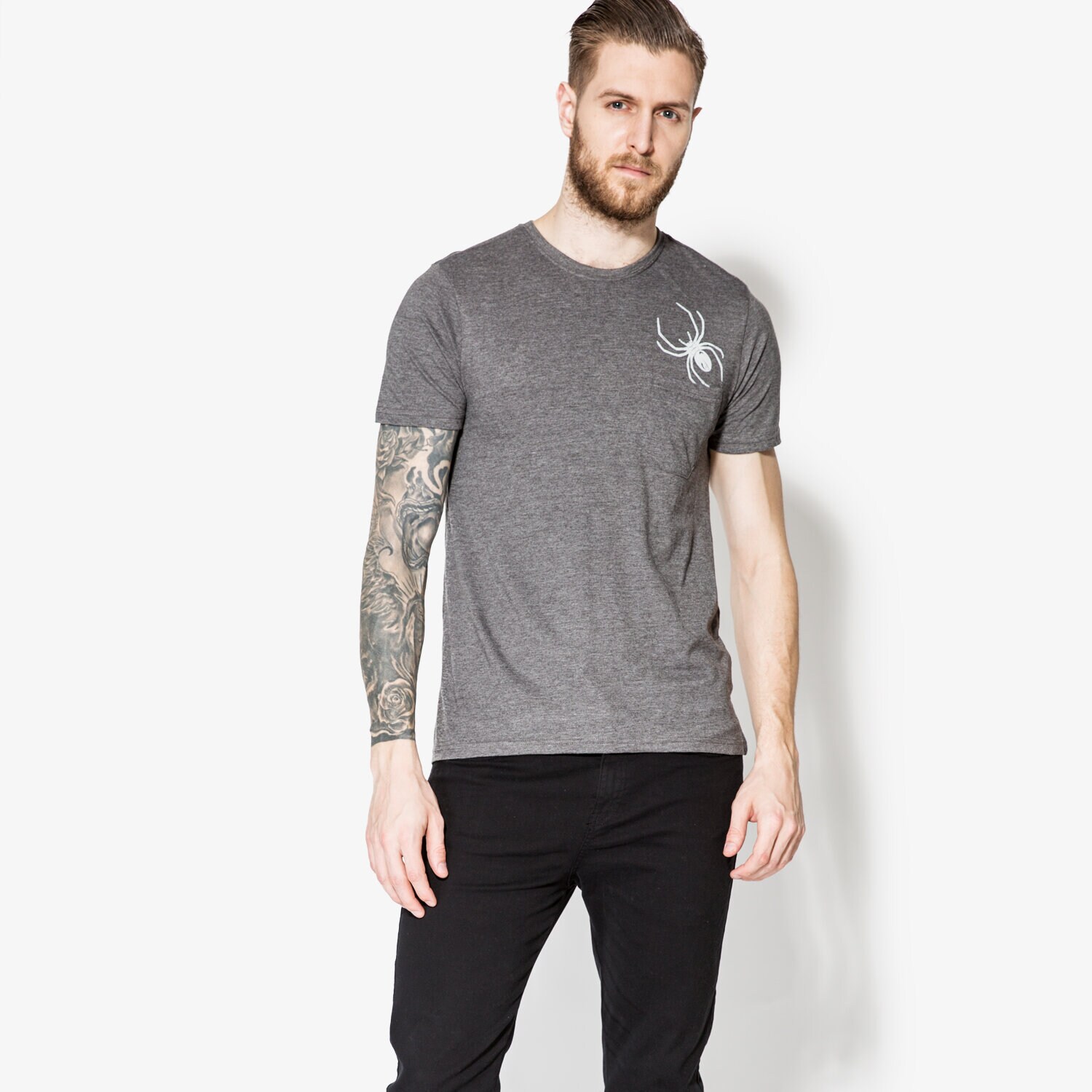Herren T-Shirt CONFRONT T-SHIRT SS SPIDER CF17TSM86001 Grau