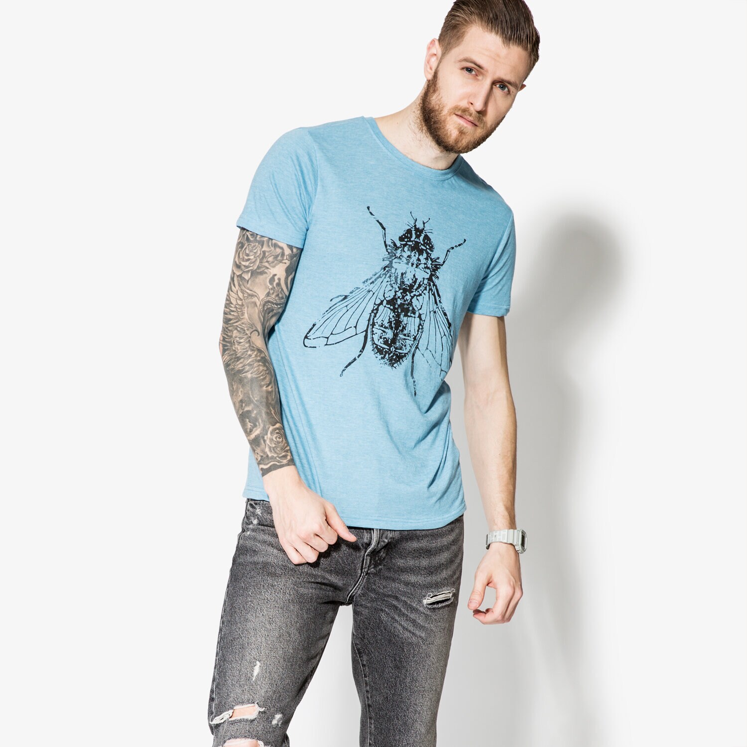 Herren T-Shirt CONFRONT T-SHIRT SS INSECTO CF17TSM88001 Blau