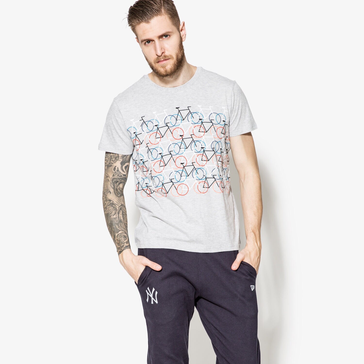 Herren T-Shirt CONFRONT T-SHIRT SS BIKES CF17TSM89001 Grau