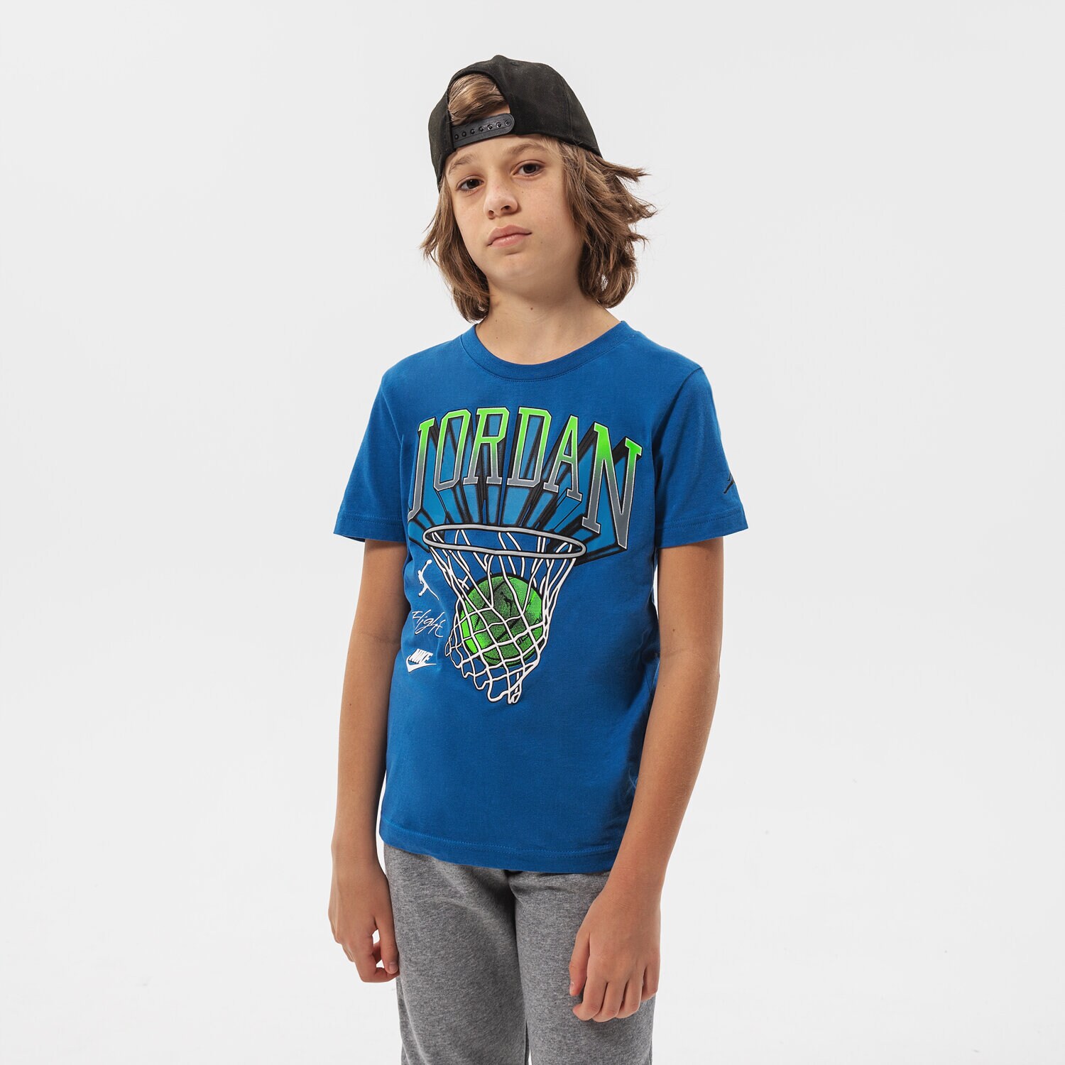 Kinder T-Shirt JORDAN T-SHIRT JORDAN HOOP STYLE SS TEE BOY 95B231-BAJ Blau