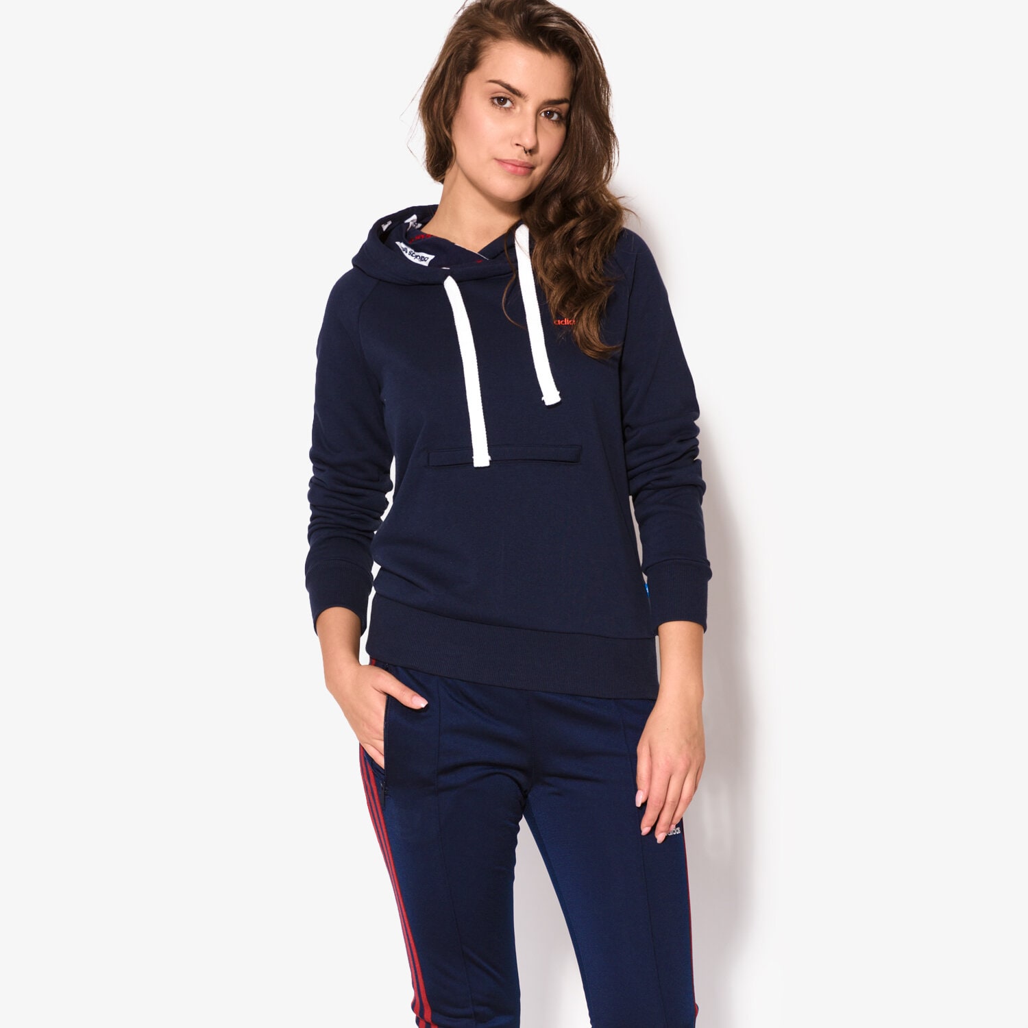 Damen ADIDAS SWEATSHIRT HOODIE FT BK5803 Dunkelblau