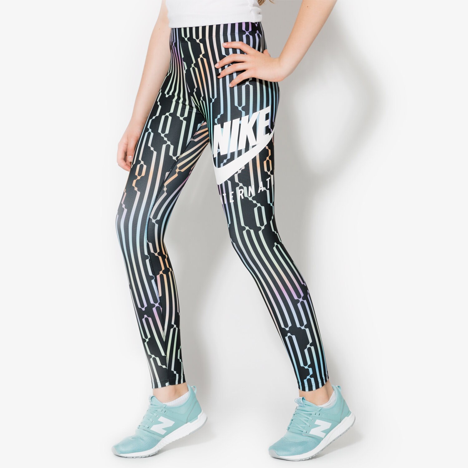 Damen Hosen NIKE LEGGINGS W NK INTL LGGNG AOP 881176010 Multicolor