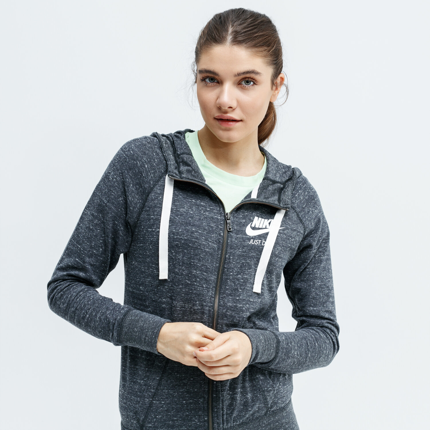 Damen NIKE SWEATSHIRT W NSW GYM VNTG HOODIE FZ 883729060 Dunkelblau