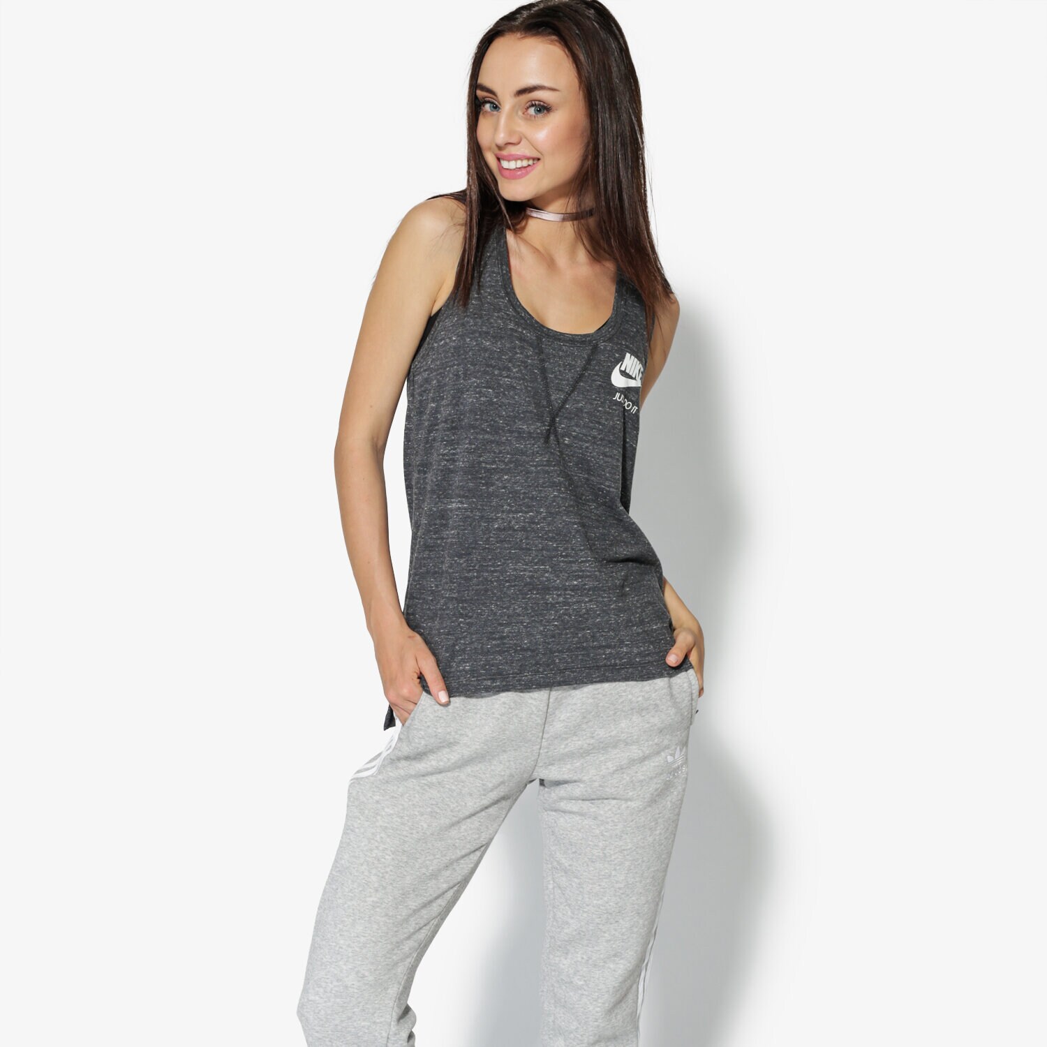 Damen T-Shirt NIKE TANK W NSW GYM VNTG. 726065060 Grau