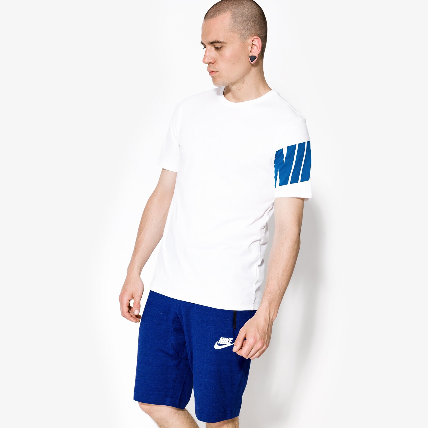 Herren T-Shirt NIKE T-SHIRT SS TEE HYBRID NK BLK SLV 847605100 Weiß