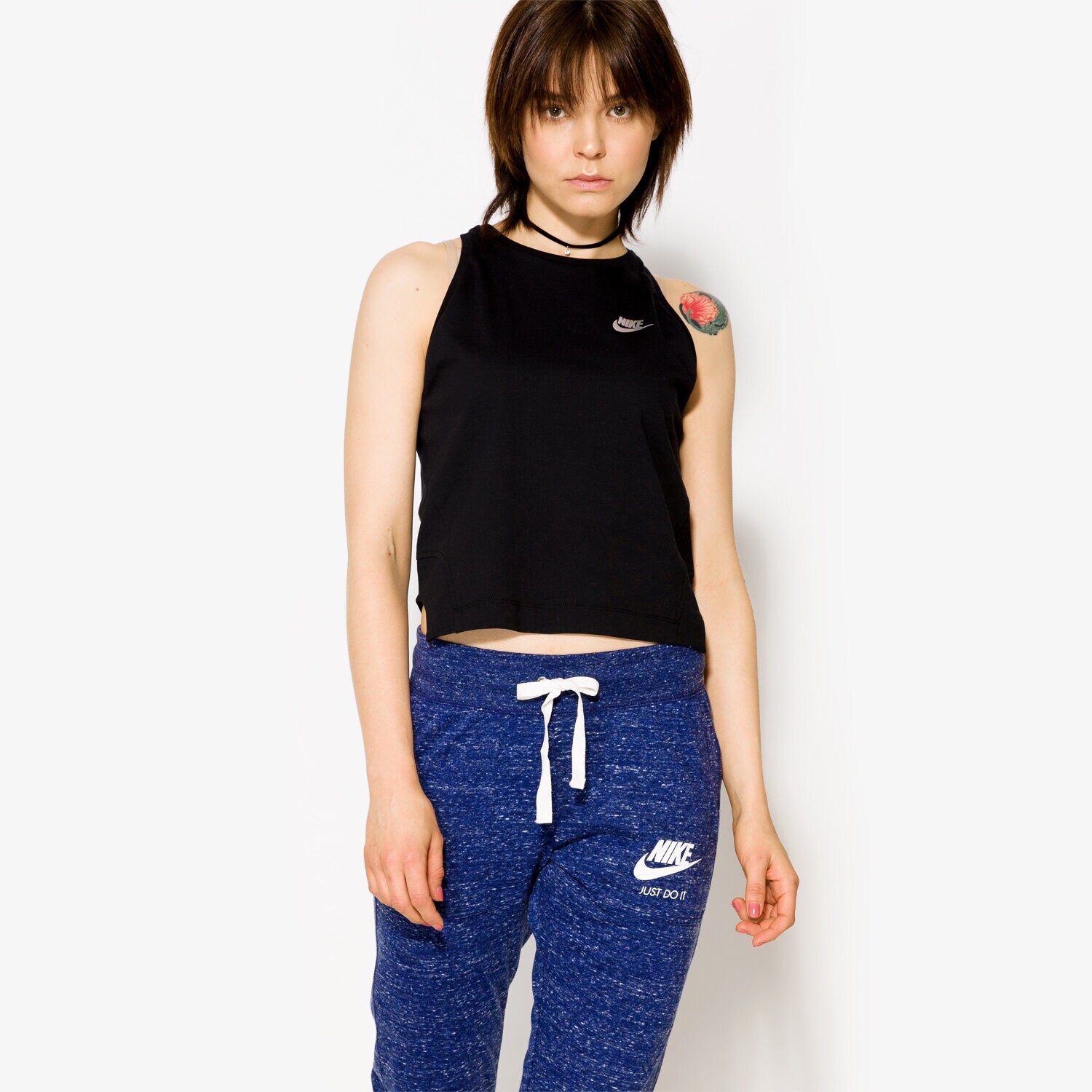 Damen T-Shirt NIKE TANK W NSW TANK CROP HOLOGRAM 886259010 Grau
