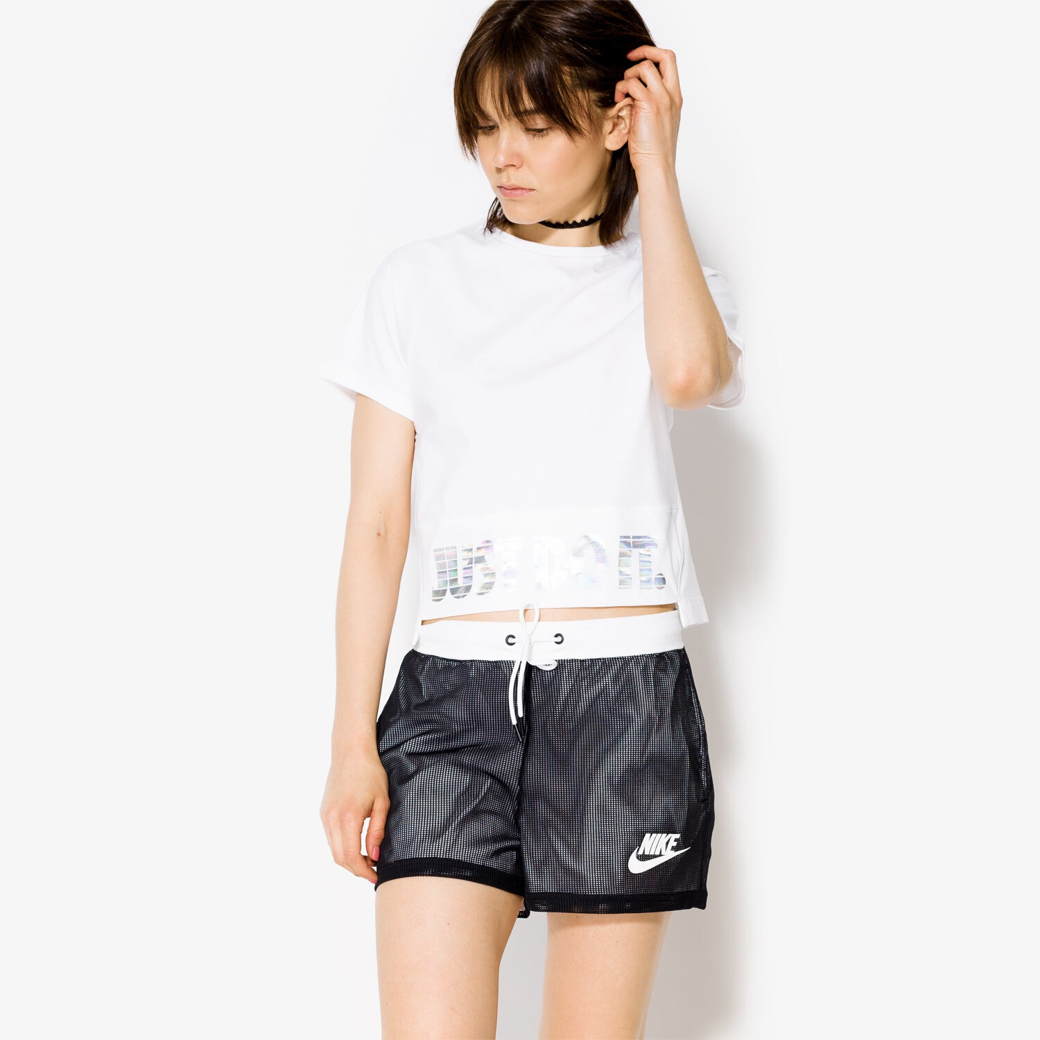 Damen T-Shirt NIKE T-SHIRT SS W NSW TOP SS HOLOGRAM 886263100 Schwarz