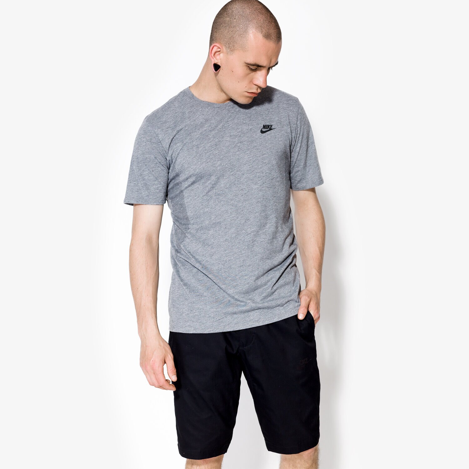 Herren T-Shirt NIKE T-SHIRT SS DRY TEE DBL BND FTRA 847505091 Grau