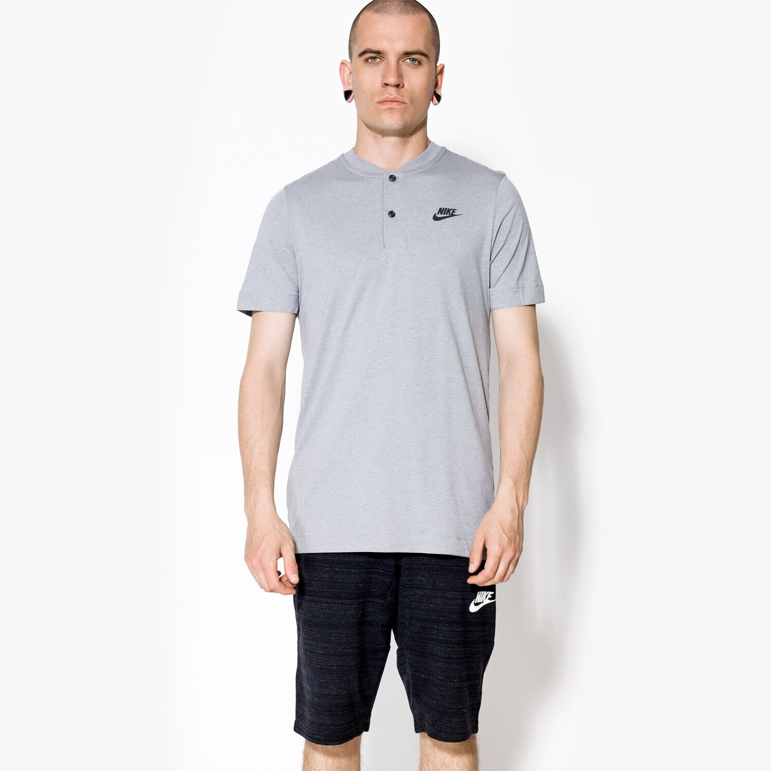 Herren Polo-Shirt NIKE POLO POLO KNT SU 834358005 Grau