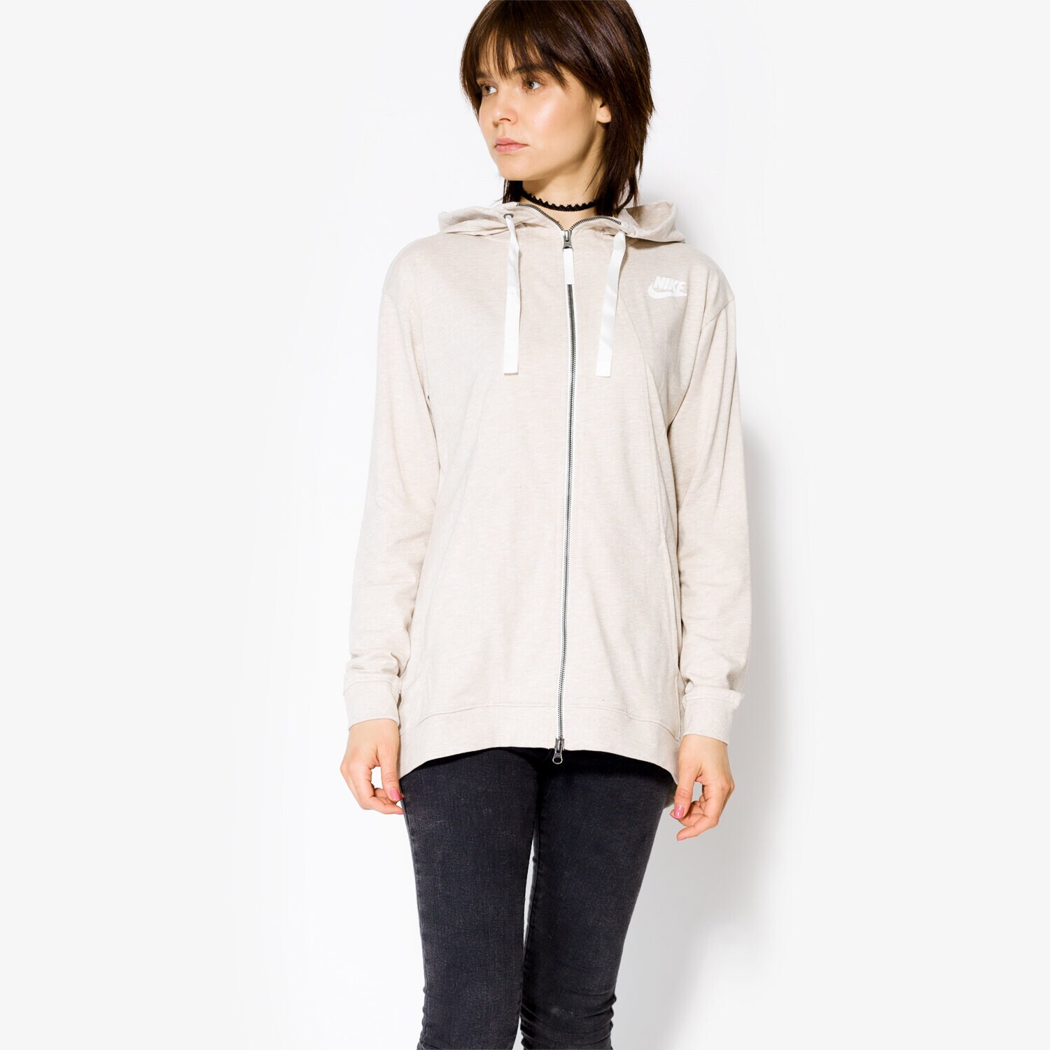 Damen NIKE SWEATSHIRT W NSW HOODIE FZ INDIO 854961140 Beige