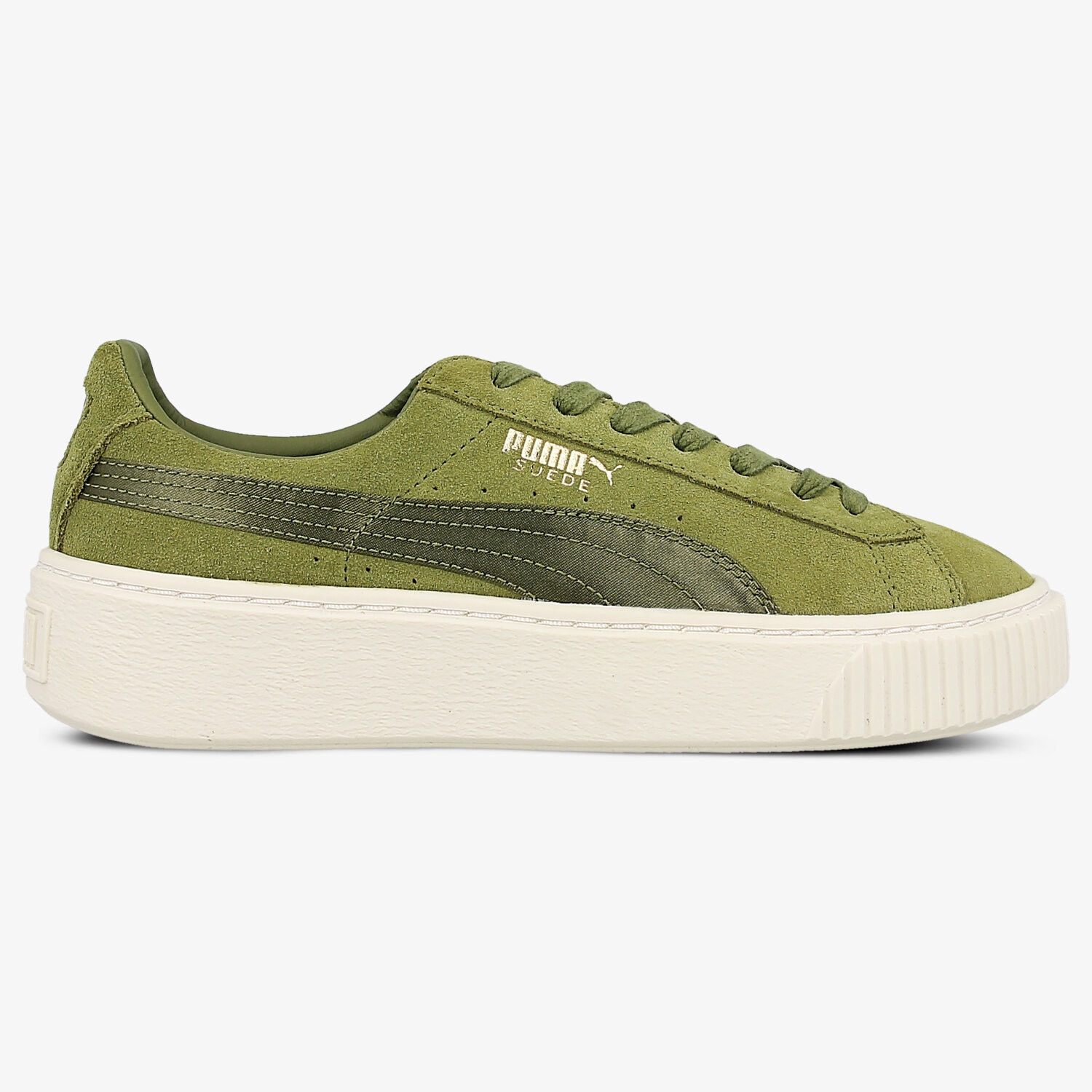 Damen Sneaker PUMA SUEDE PLATFORM SATIN 36582804 Grün