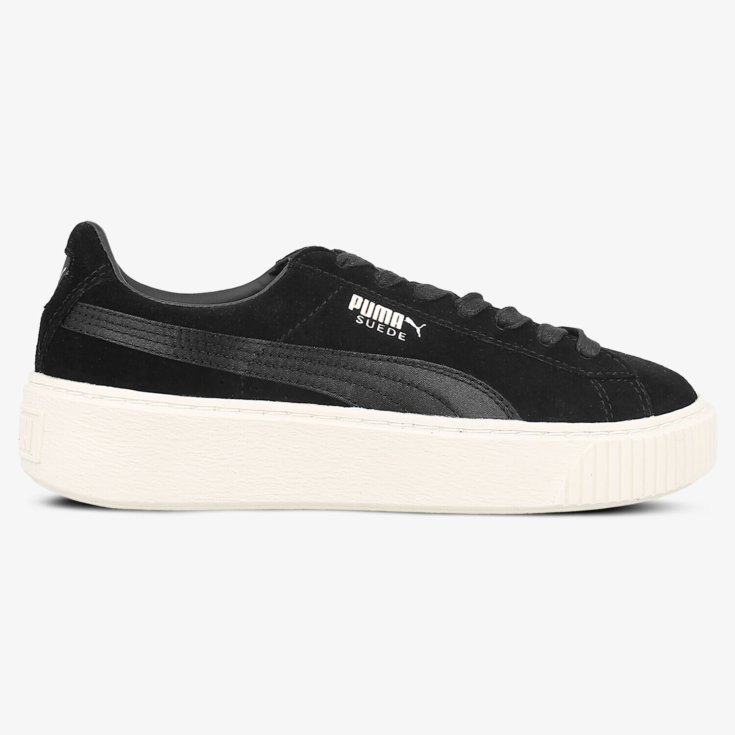 Damen Sneaker PUMA SUEDE PLATFORM SATIN 36582805 Schwarz