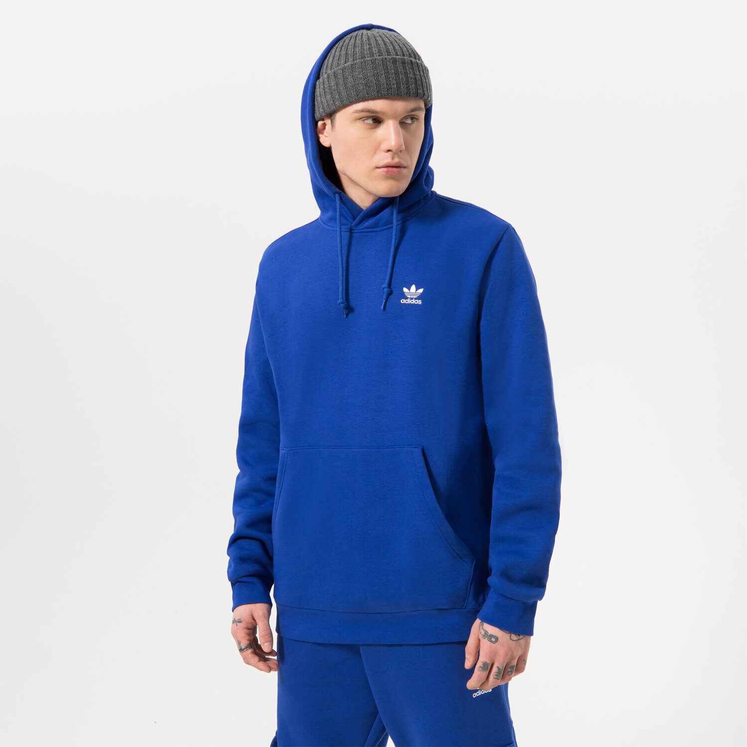 Herren ADIDAS HOODIE ESSENTIAL HOODY IA4891 Blau