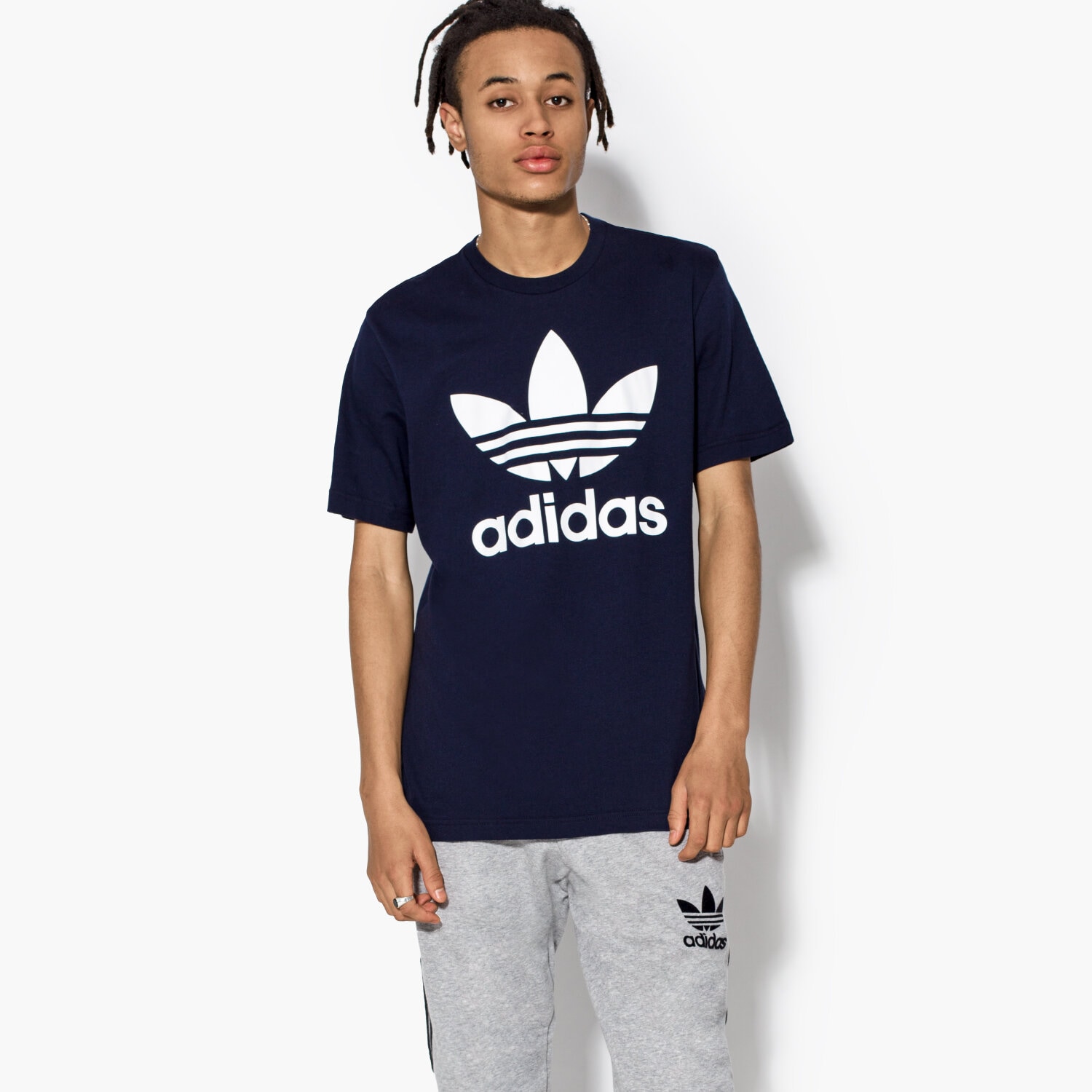Herren T-Shirt ADIDAS T-SHIRT SS ORIG TREFOIL BQ7940 Dunkelblau