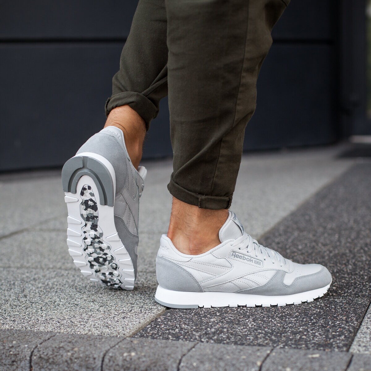 Herren Sneaker REEBOK CL LEATHER  BS5148 Grau
